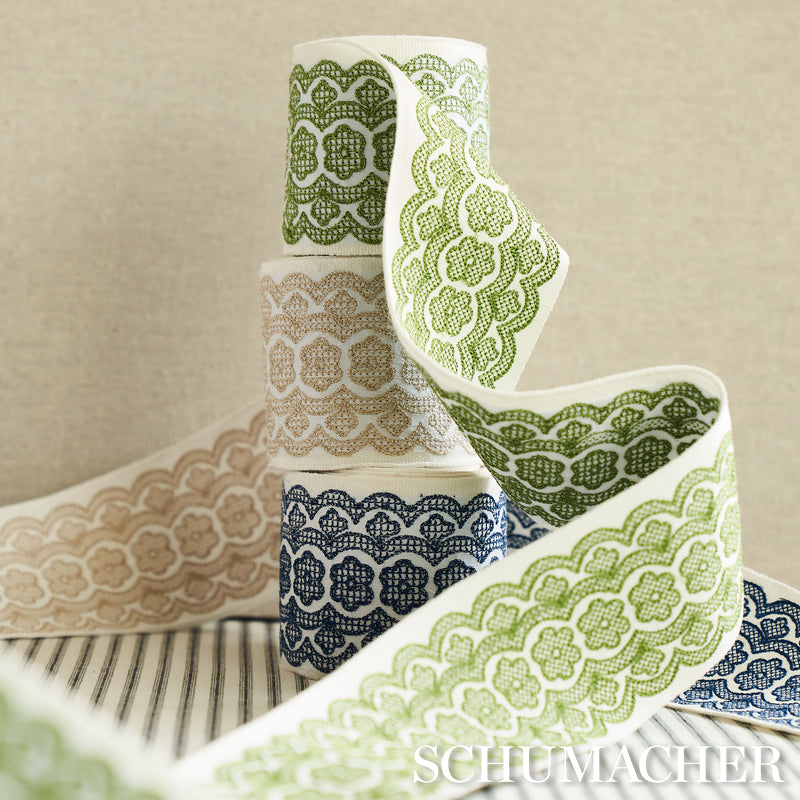 ASTRID-EMBROIDERED-TAPE-NATURAL-SCHUMACHER-80440 - Schumacher Trim