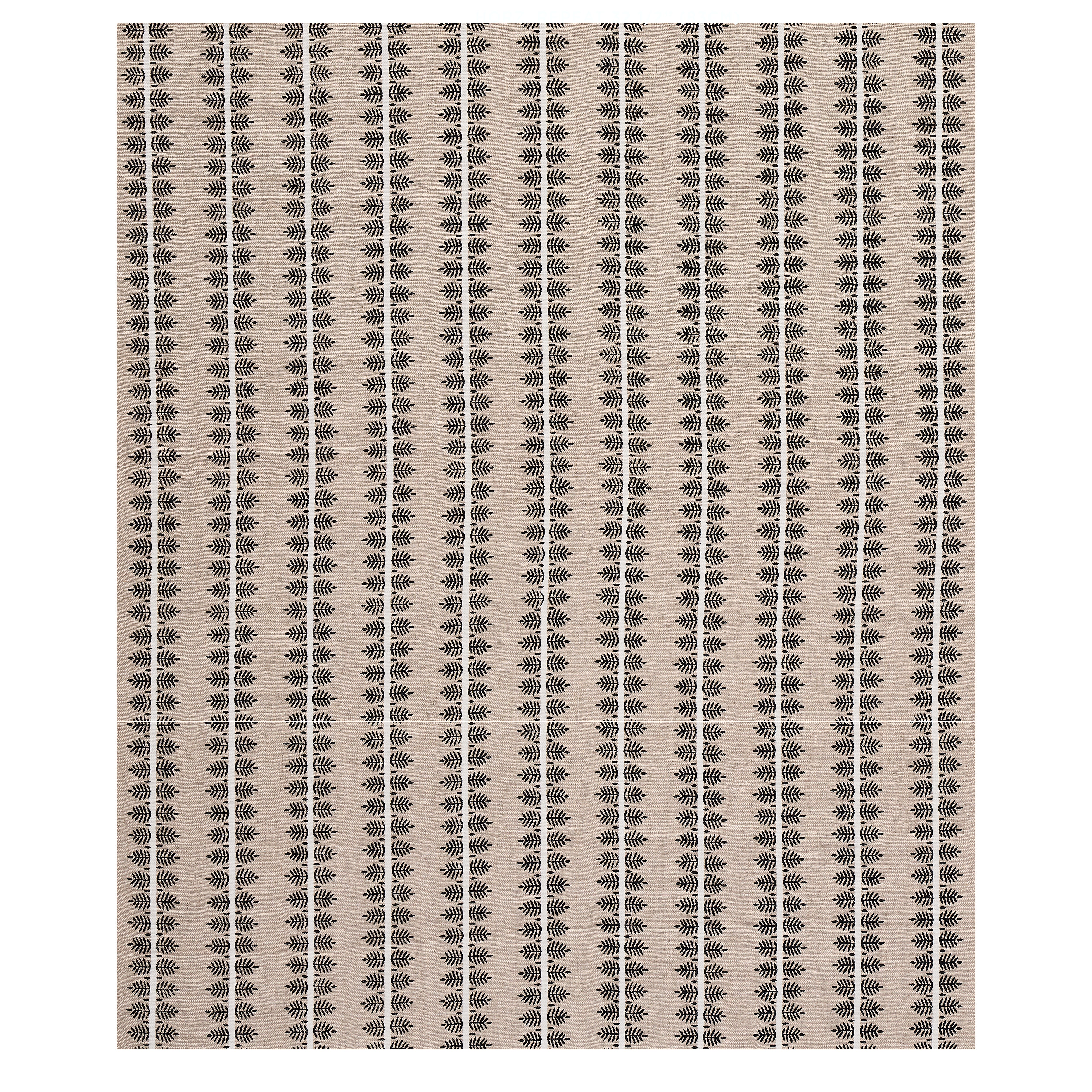 ALVA-HAND-BLOCK-PRINT-BLACK-SCHUMACHER-80523 - Schumacher Fabric