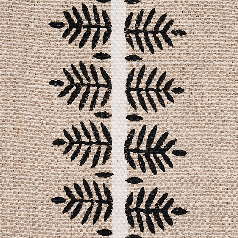 ALVA-HAND-BLOCK-PRINT-BLACK-SCHUMACHER-80523 - Schumacher Fabric