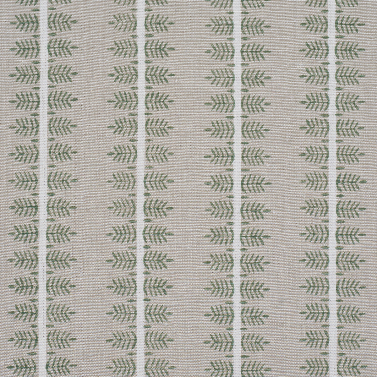 Alva Hand Block Print - Olive - Schumacher 80524 Fabric - Schumacher Fabric