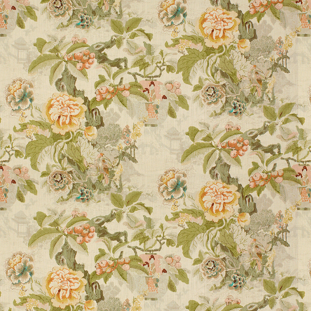Chinese Lantern - Greens/ - Lee Jofa Fabric