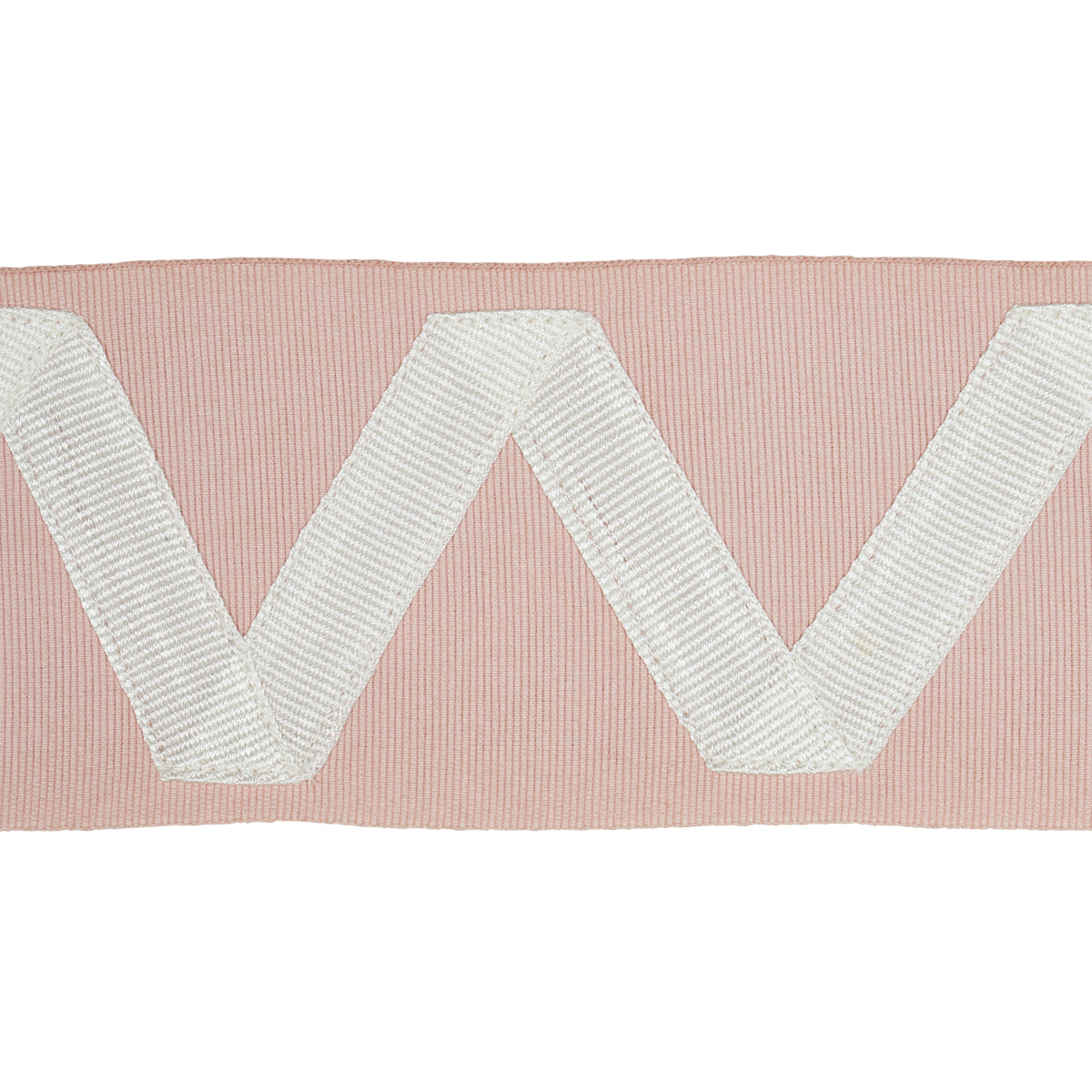 LEGERE-APPLIQU-TAPE-IVORY-ON-BLUSH-SCHUMACHER-80874 - Schumacher Trim