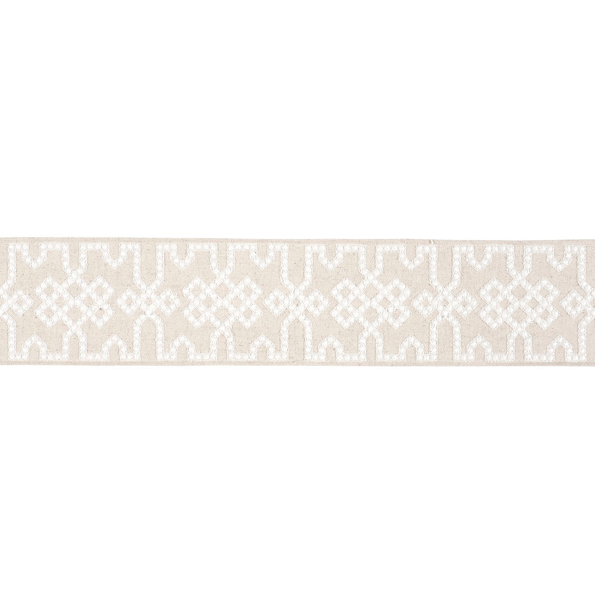 KNOTTED-TRELLIS-TAPE-GREY-ON-NEUTRAL-SCHUMACHER-80885 - Schumacher Recortar