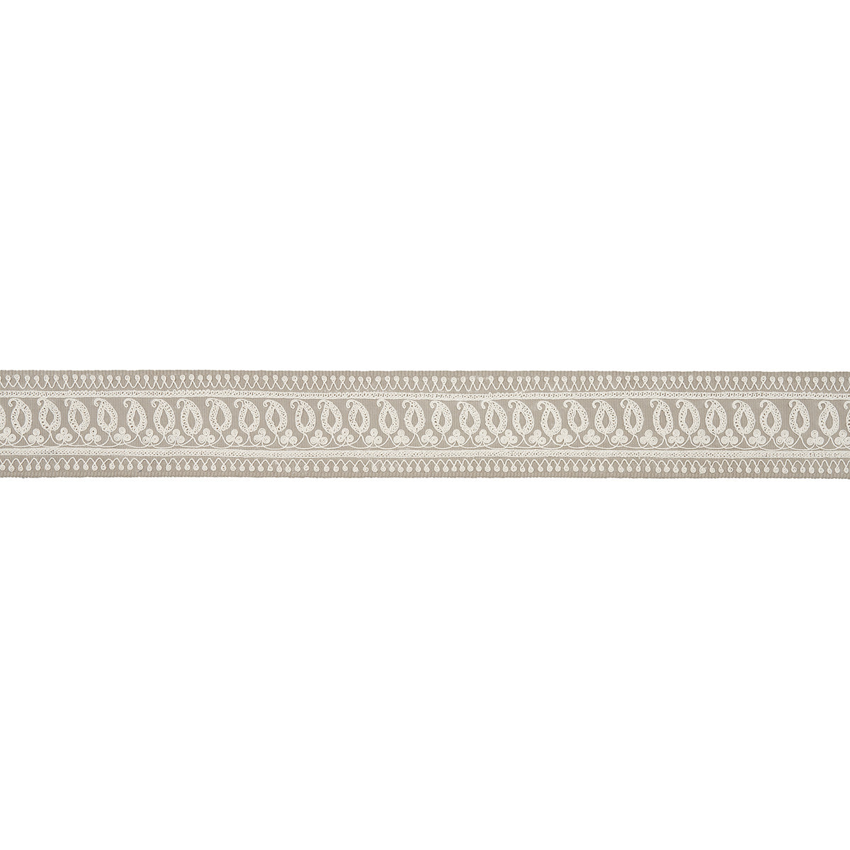 PAISLEY-EMBROIDERED-TAPE-SAND-SCHUMACHER-81231 - Schumacher Trim