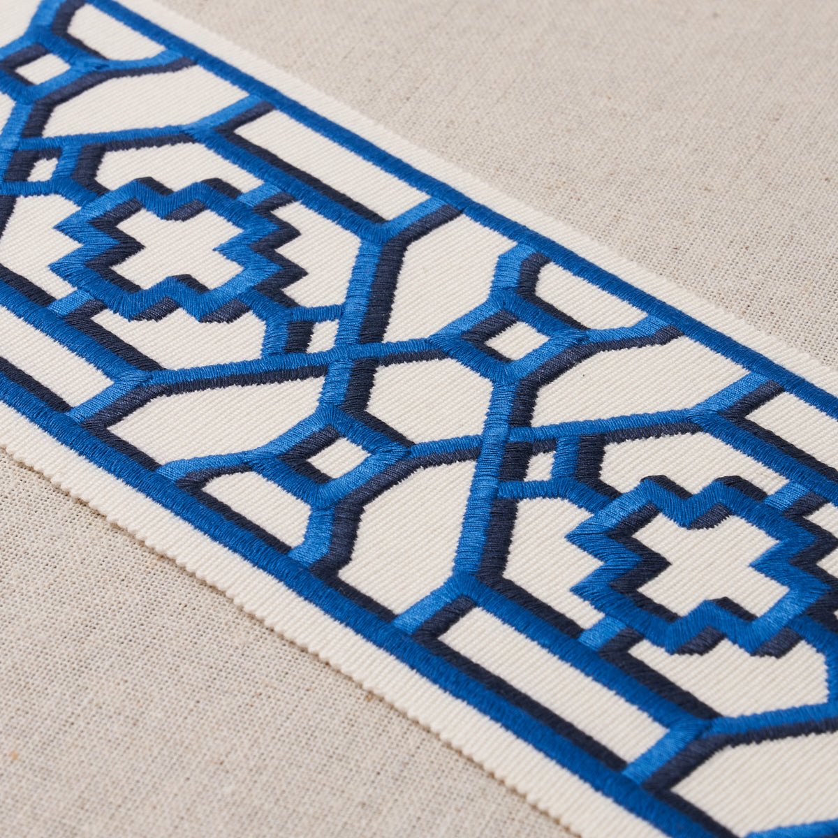 ZANZIBAR-TRELLIS-TAPE-BLUE-SCHUMACHER-81280 - Schumacher Trim