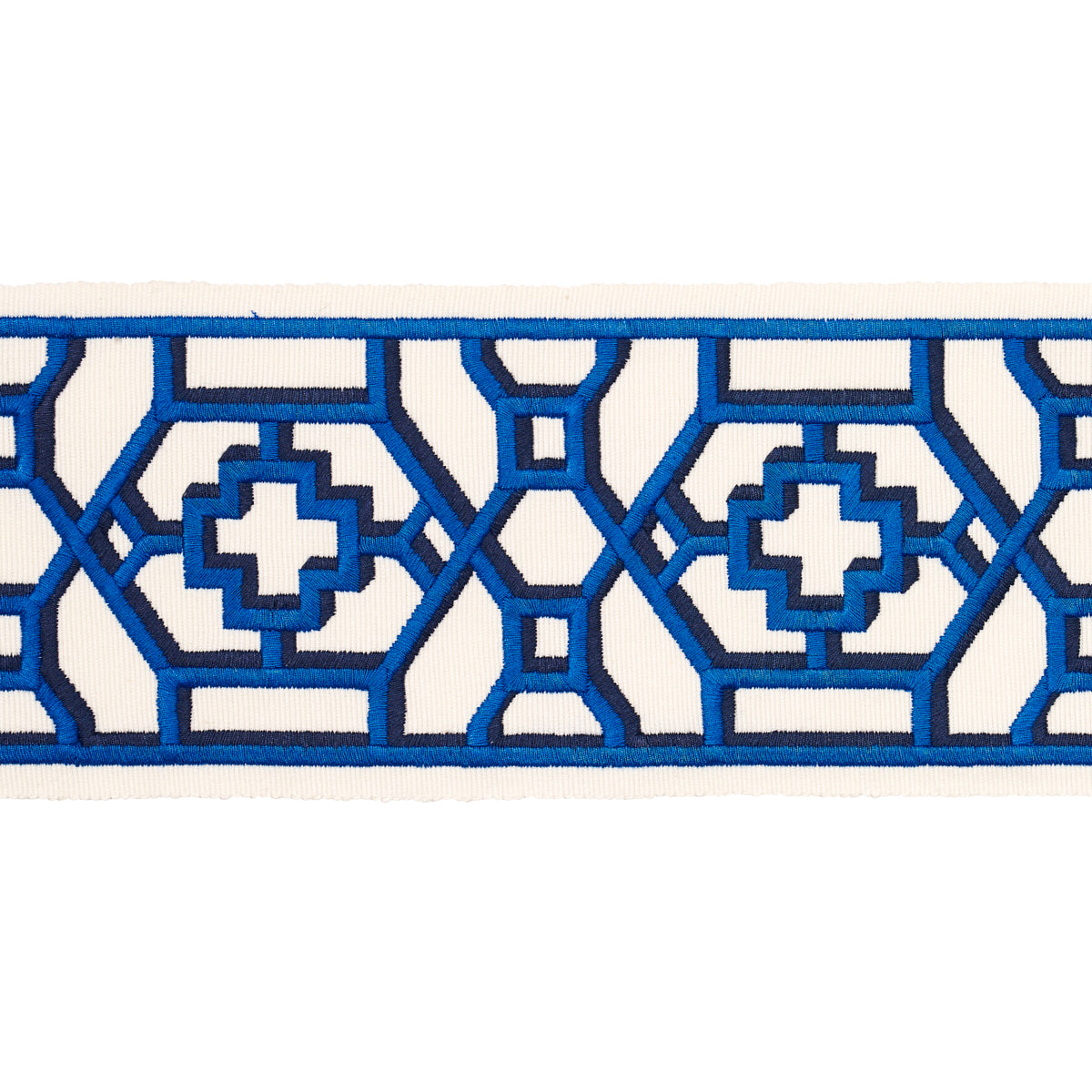 ZANZIBAR-TRELLIS-TAPE-BLUE-SCHUMACHER-81280 - Schumacher Trim