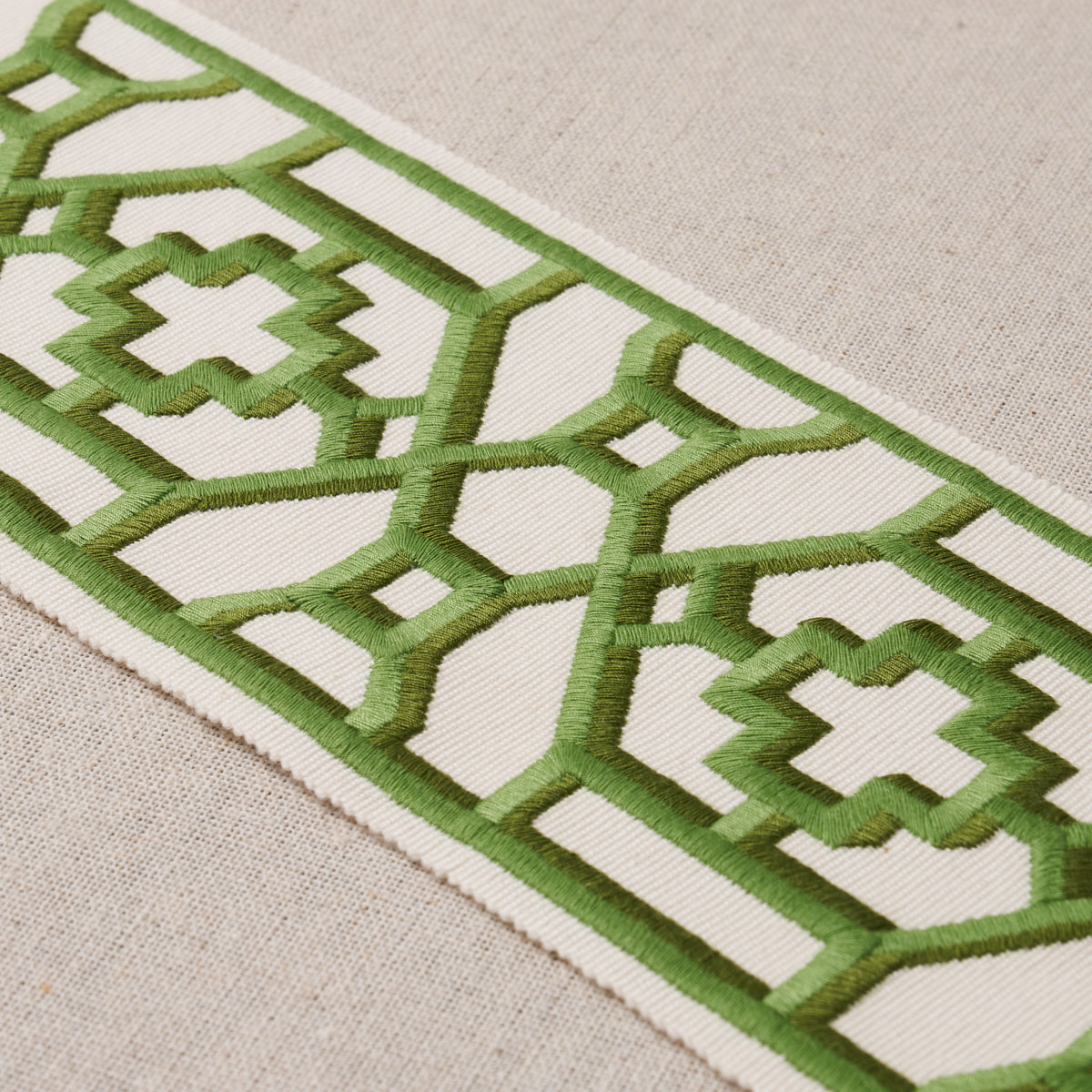 ZANZIBAR-TRELLIS-TAPE-JADE-SCHUMACHER-81281 - Schumacher Trim