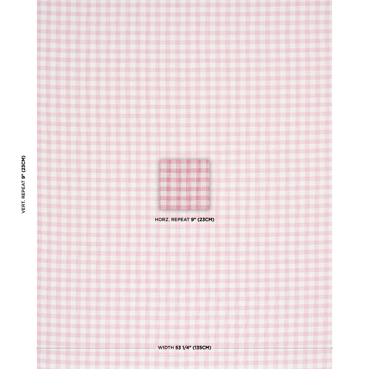 Martina Plaid Indoor/Outdoor - Pink - Schumacher 81414 Fabric - Schumacher Fabric