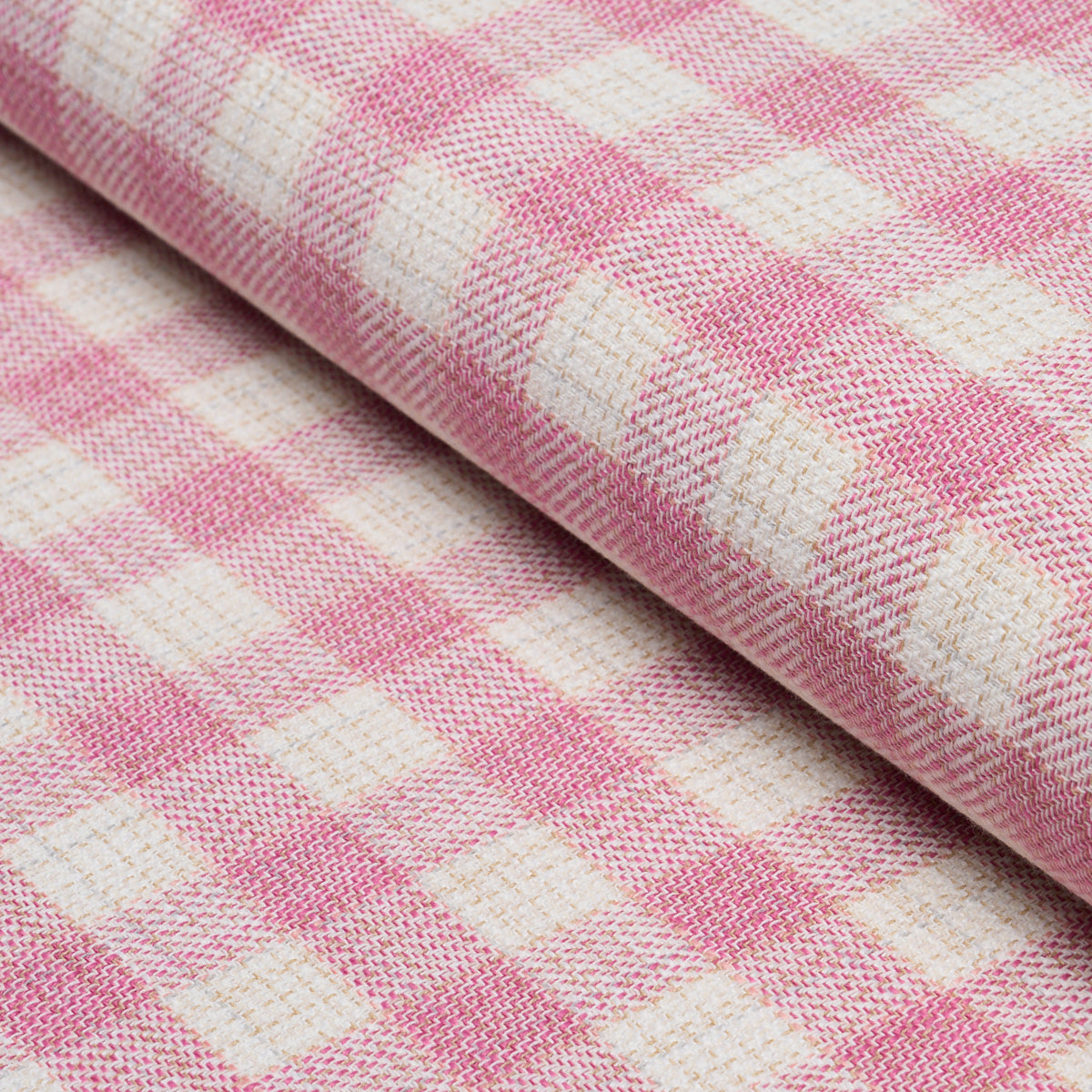 Martina Plaid Indoor/Outdoor - Pink - Schumacher 81414 Fabric - Schumacher Fabric