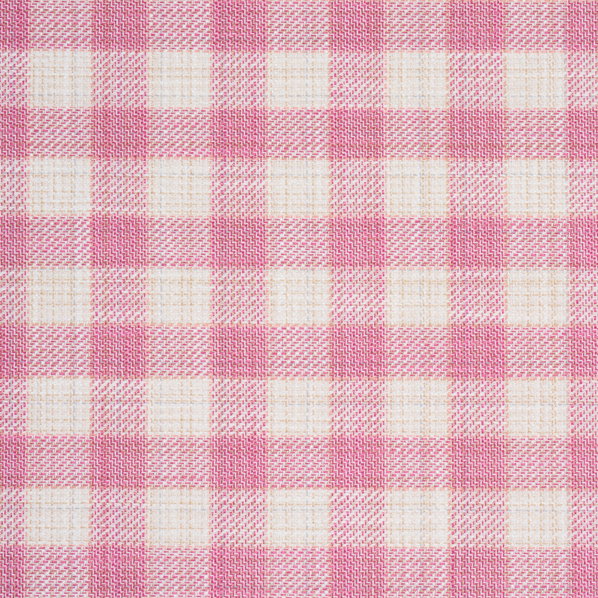 Martina Plaid Indoor/Outdoor - Pink - Schumacher 81414 Fabric - Schumacher Fabric