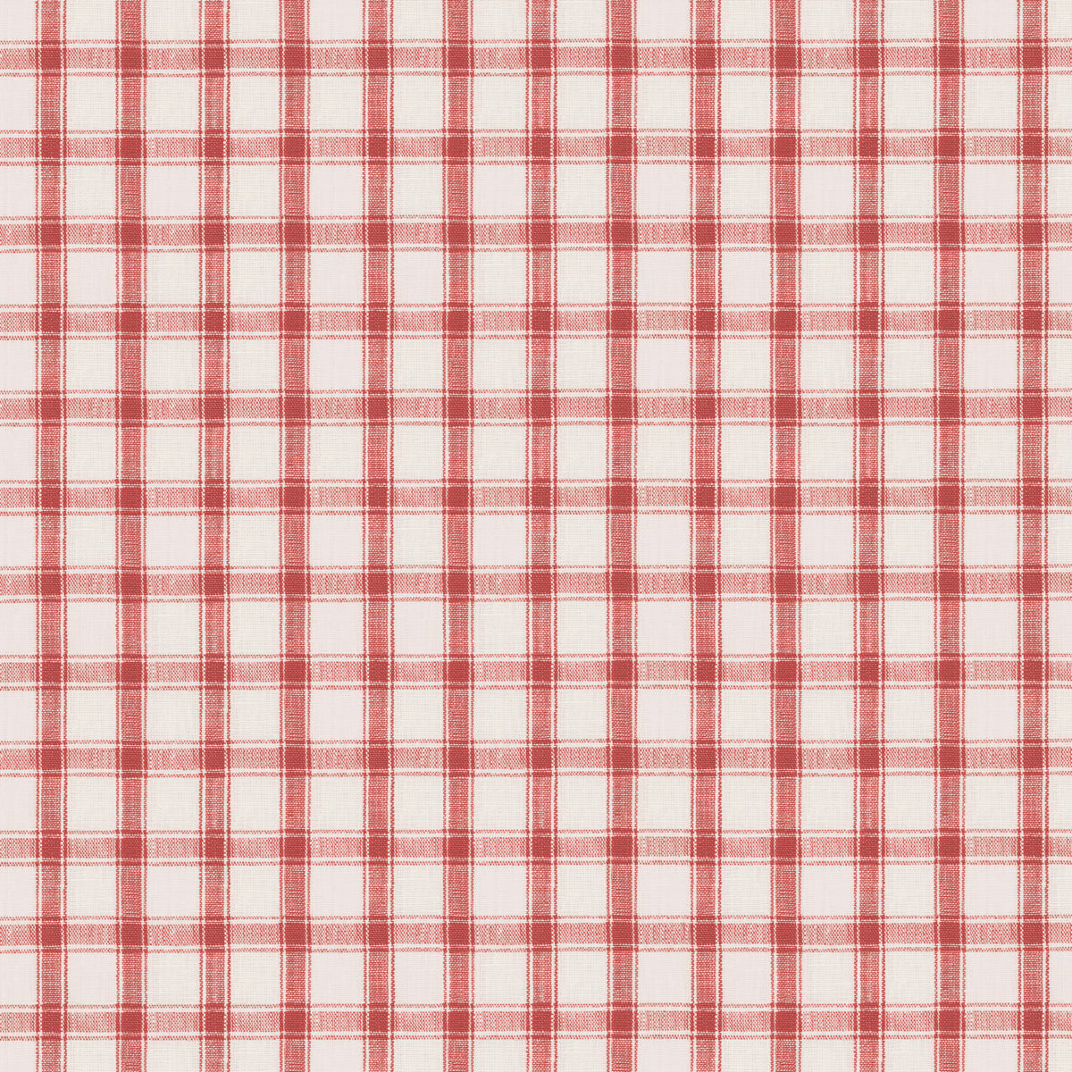 Crawford Linen Check - Red - Schumacher 81457 Fabric - Schumacher Fabric