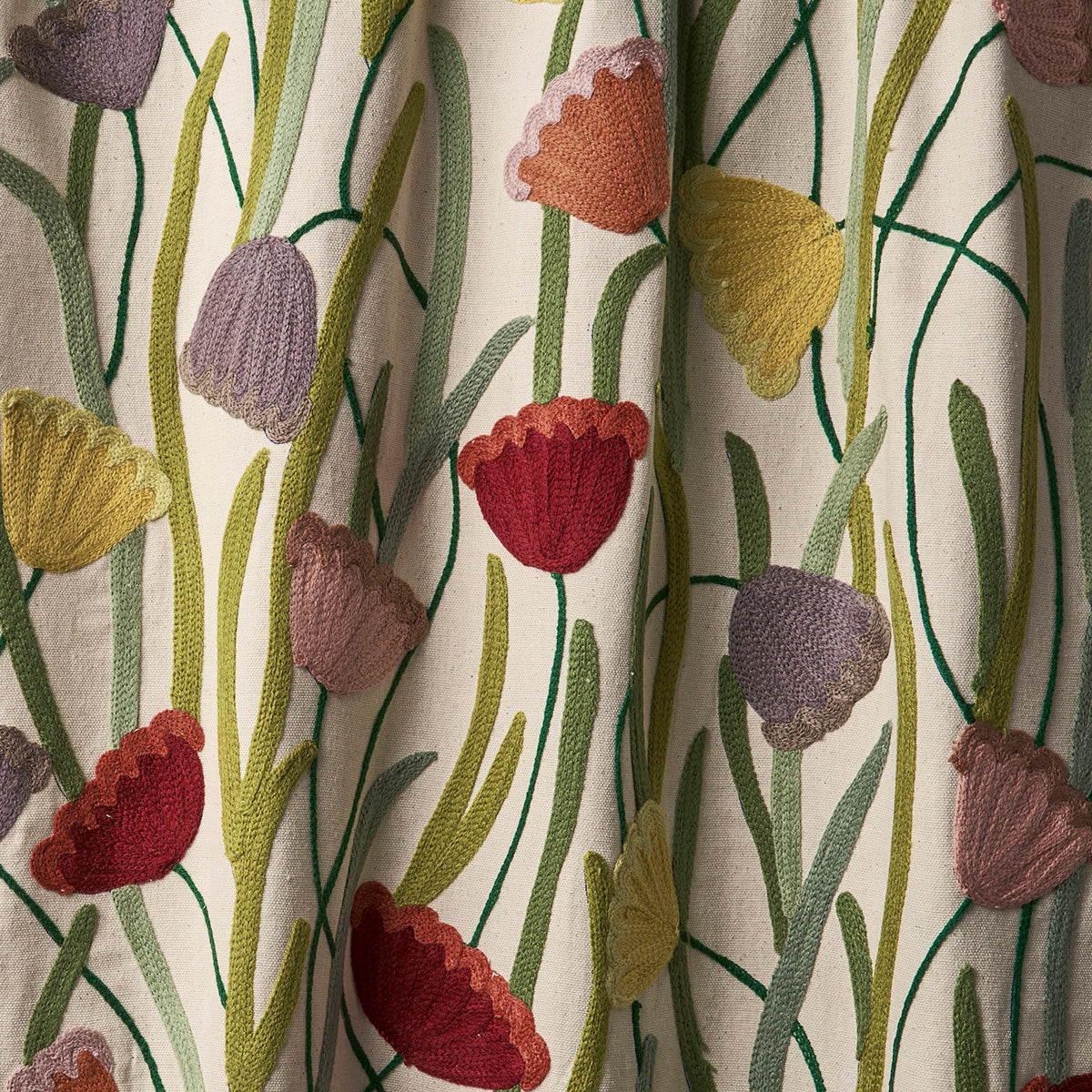 DECO-FLOWER-EMBROIDERY-MULTI-SCHUMACHER-81560 - Schumacher Fabric