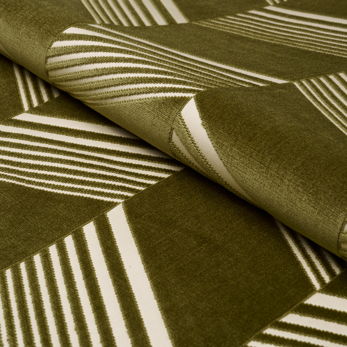 JESSIE-CUT-VELVET-OLIVE-SCHUMACHER-81574 - Schumacher Fabric