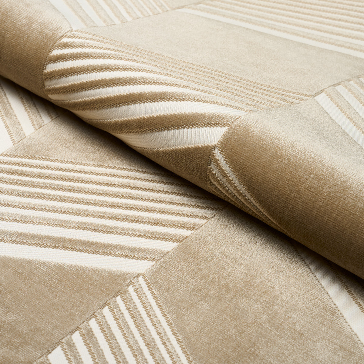 JESSIE-CUT-VELVET-SAND-SCHUMACHER-81576 - Schumacher Fabric