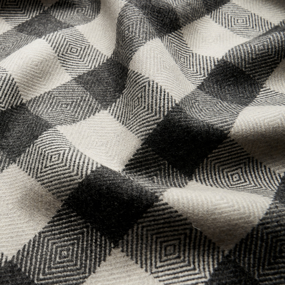GALT-WOOL-CHECK-CHARCOAL-SCHUMACHER-81612 - Schumacher Fabric