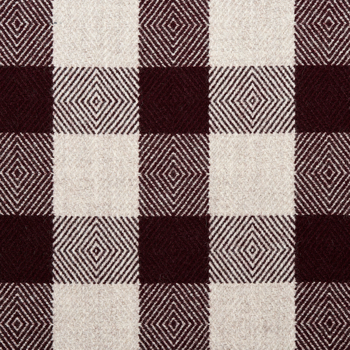 GALT-WOOL-CHECK-PLUM-SCHUMACHER-81613 - Schumacher Fabric