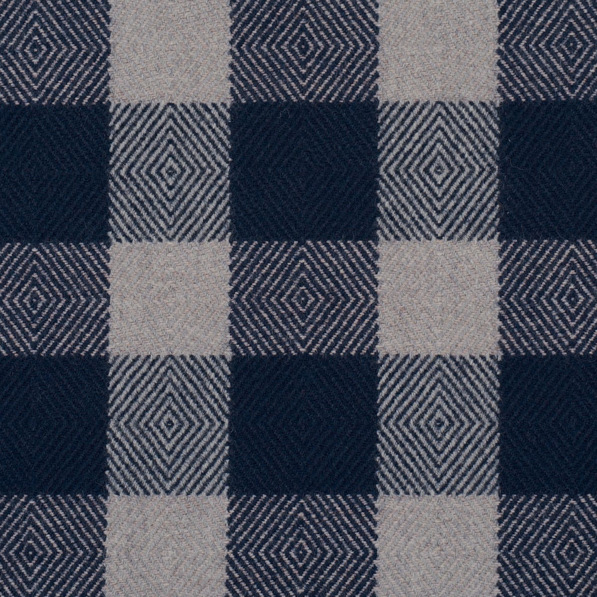 GALT-WOOL-CHECK-INDIGO-SCHUMACHER-81615 - Schumacher Fabric
