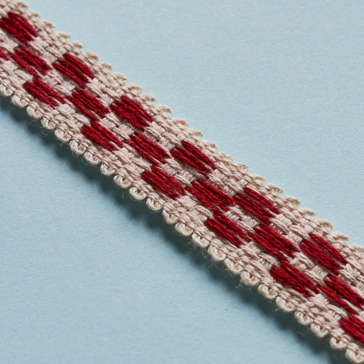 CRAWFORD-CHECK-TAPE-NARROW-CORNWALLIS-RED-SCHUMACHER-81621 - Schumacher Trim