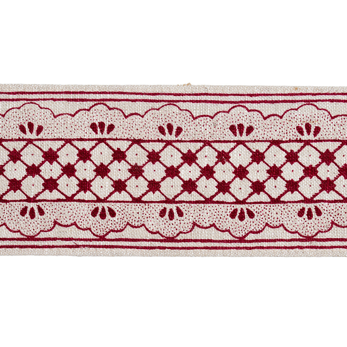 DAVISON-SCALLOPED-TAPE-CRIMSON-SCHUMACHER-81651 - Schumacher Trim