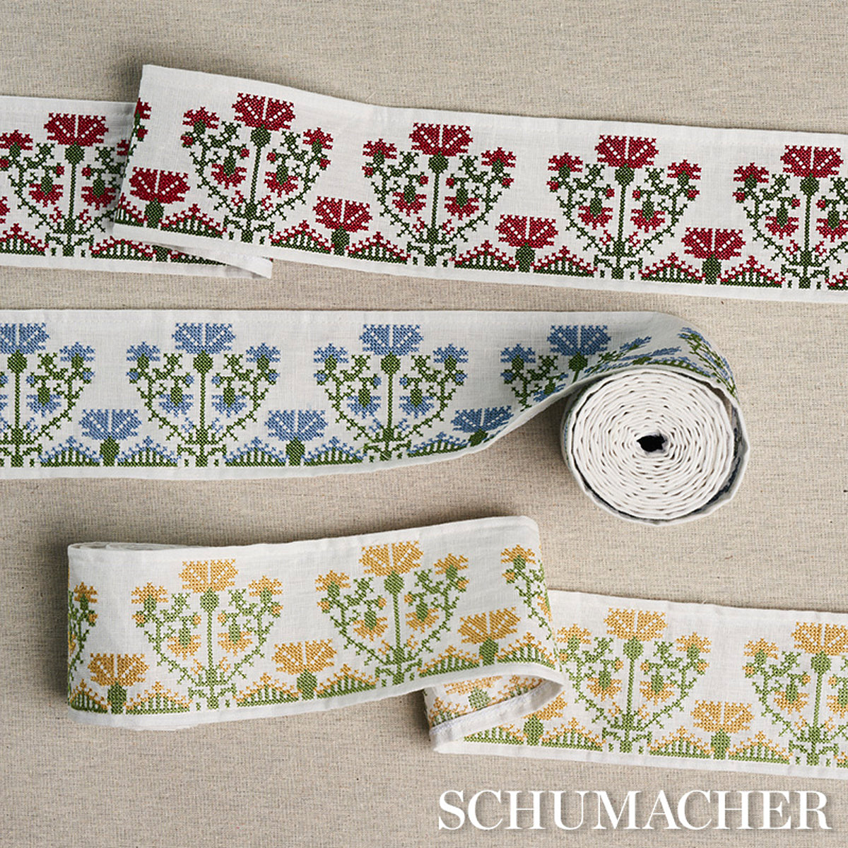CUSTIS-EMBROIDERED-TAPE-CHESAPEAKE-SCHUMACHER-81661 - Schumacher Trim