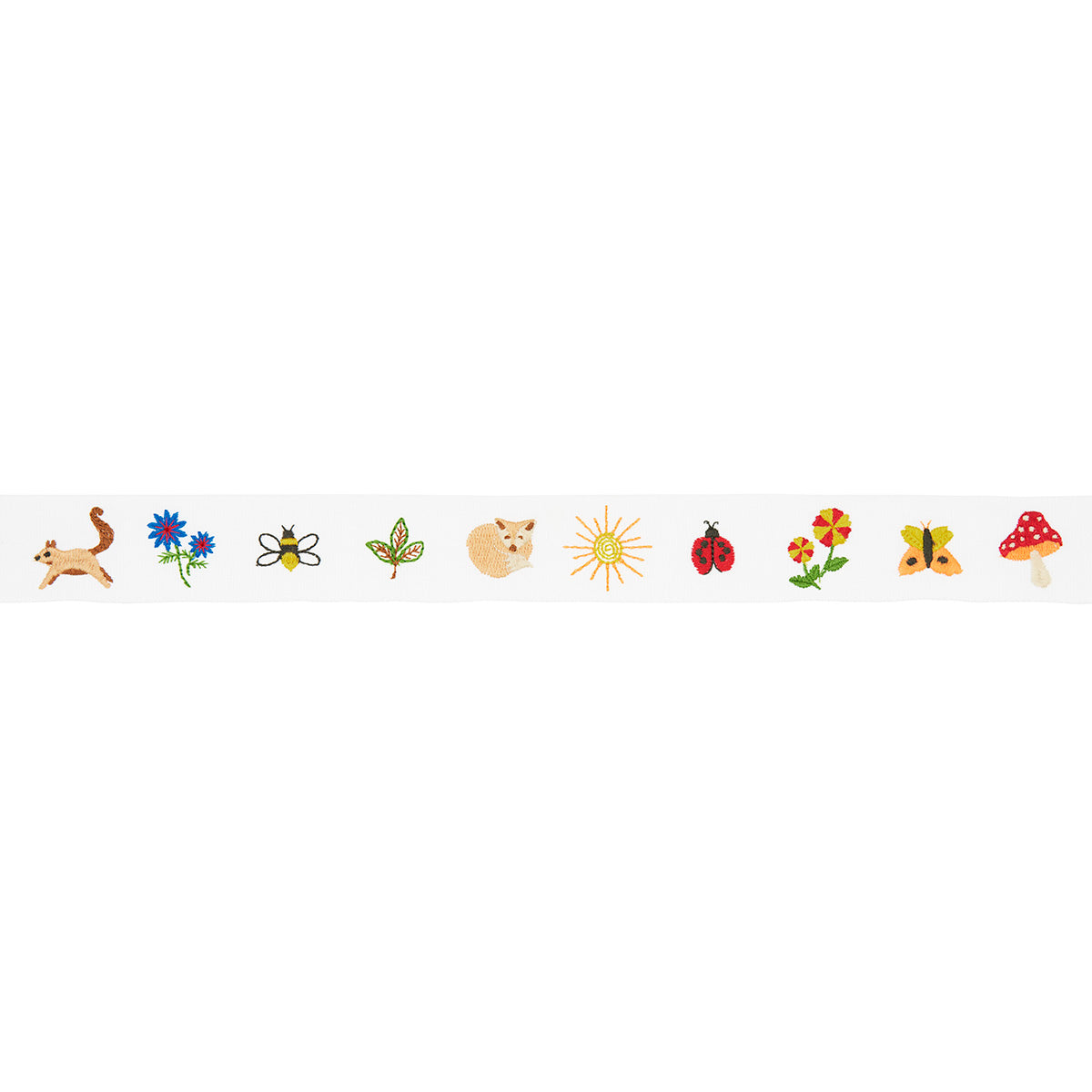 TINY-THINGS-EMBROIDERED-TAPE-MULTI-ON-IVORY-SCHUMACHER-81680 - Schumacher Trim