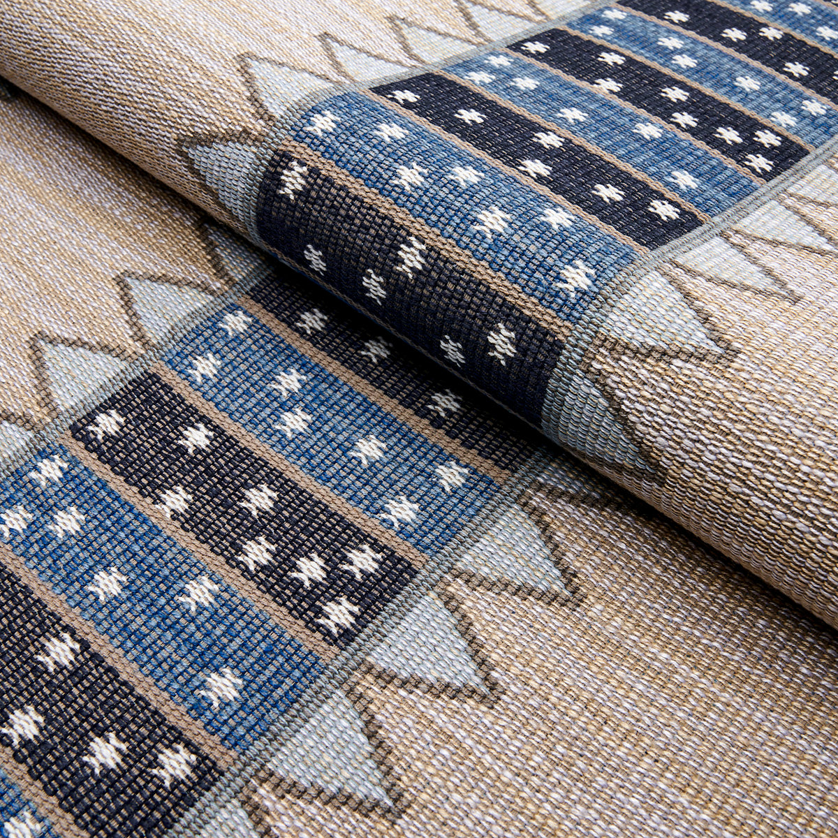 NOOR-KILIM-STRIPE-INDIGO-SCHUMACHER-81982 - Schumacher Fabric