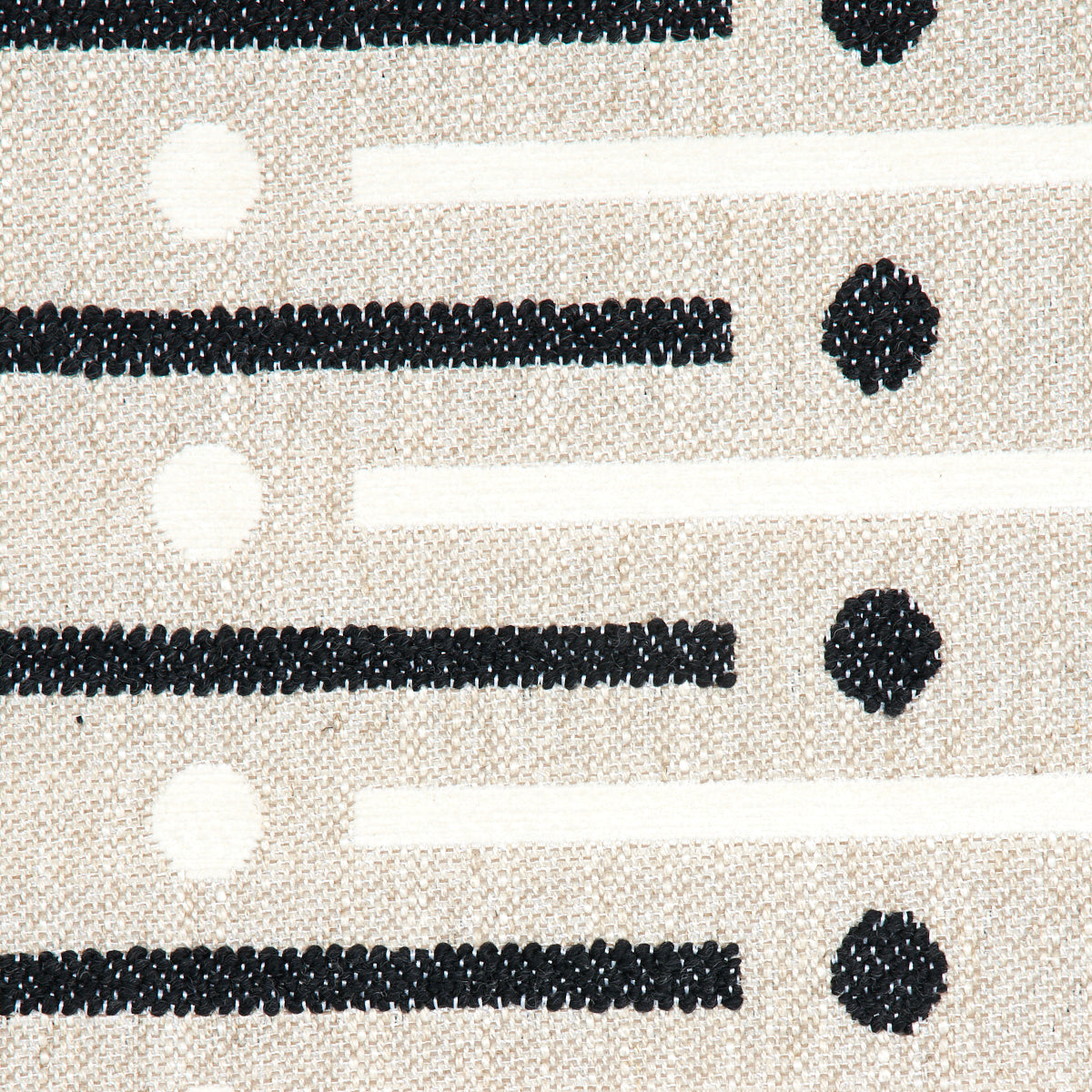 SERAPO-RUSTIC-WEAVE-CARBON-IVORY-SCHUMACHER-82000 - Schumacher Fabric