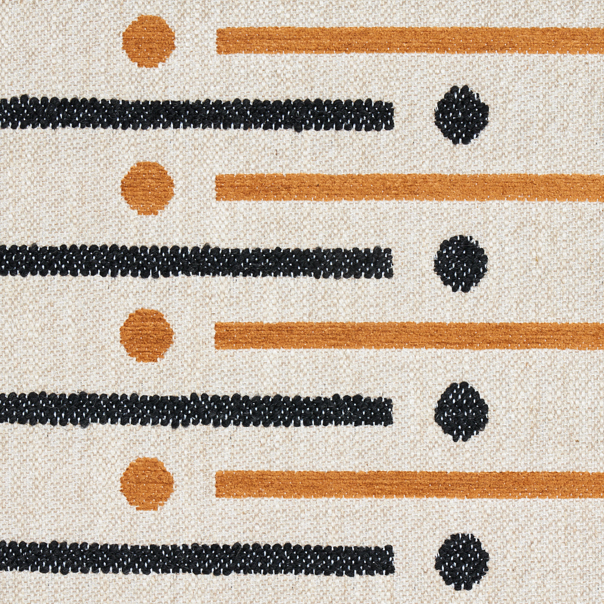SERAPO-RUSTIC-WEAVE-CARBON-OCHRE-SCHUMACHER-82001 - Schumacher Fabric