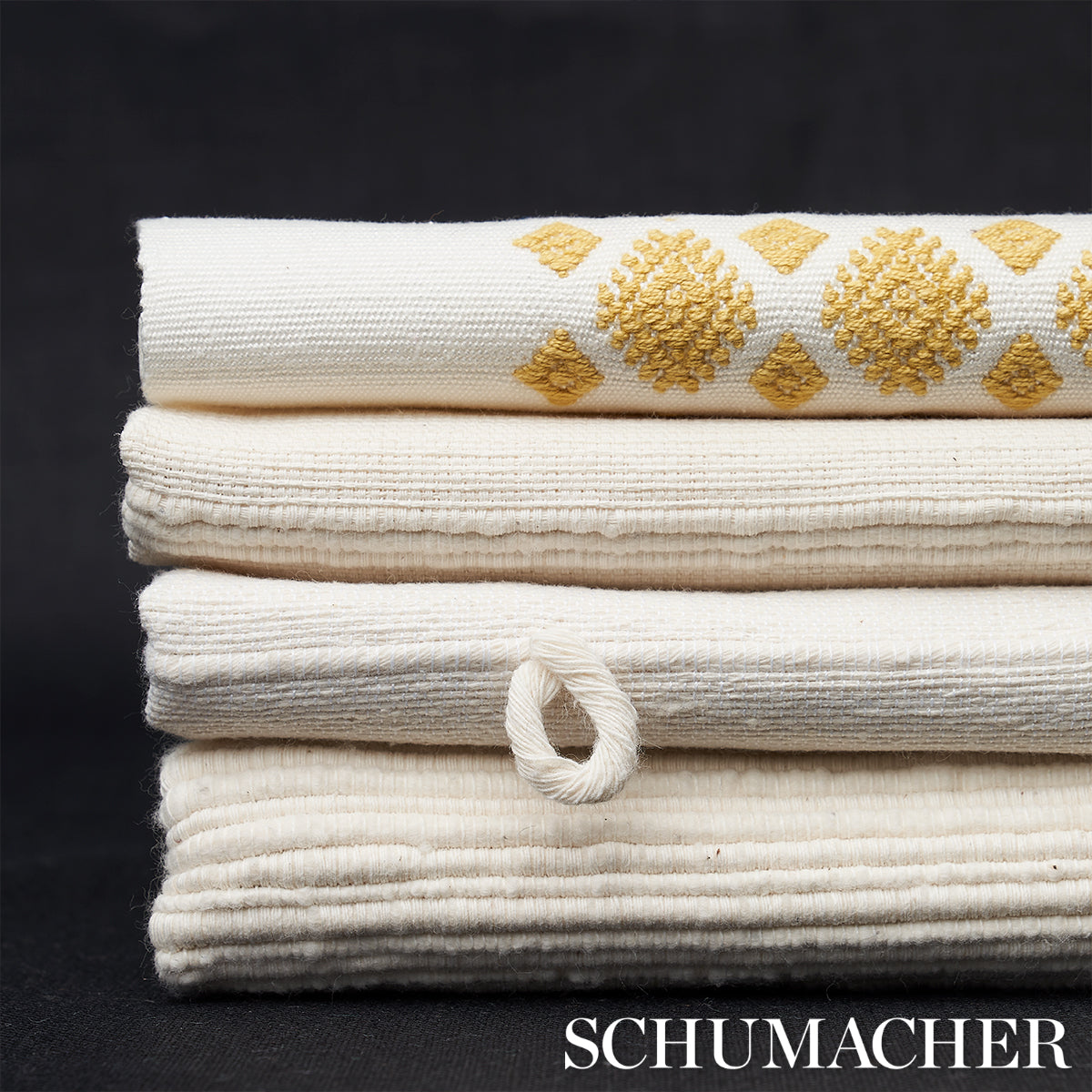 BALAMIL-HANDWOVEN-PANEL-MULTI-ON-IVORY-SCHUMACHER-82040 - Schumacher Fabric
