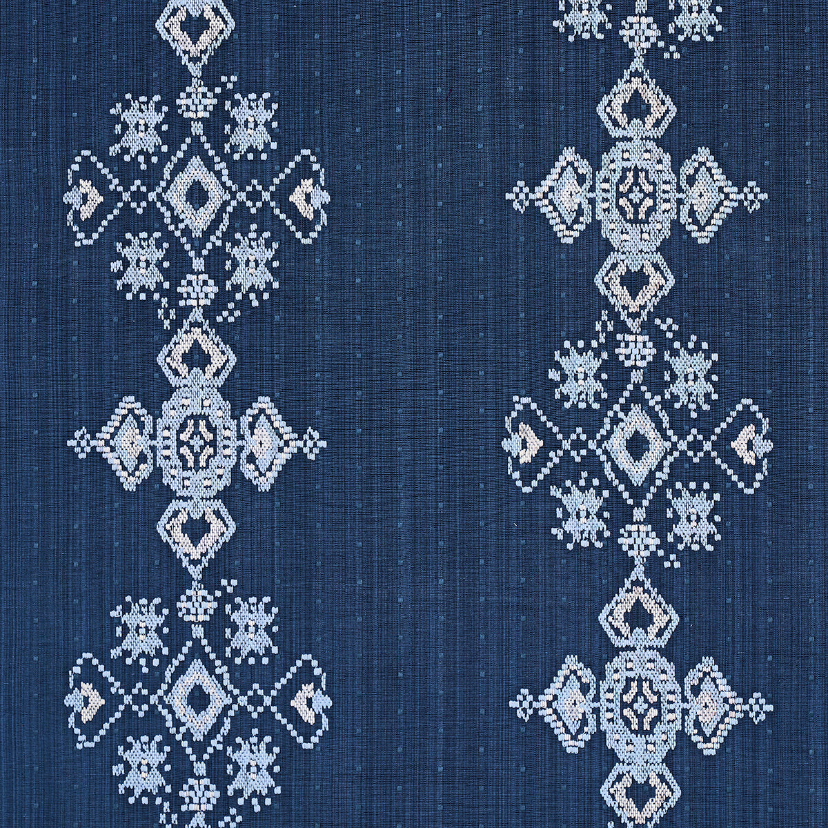 NADIRA-EMBROIDERY-INDIGO-SCHUMACHER-82070 - Schumacher Fabric