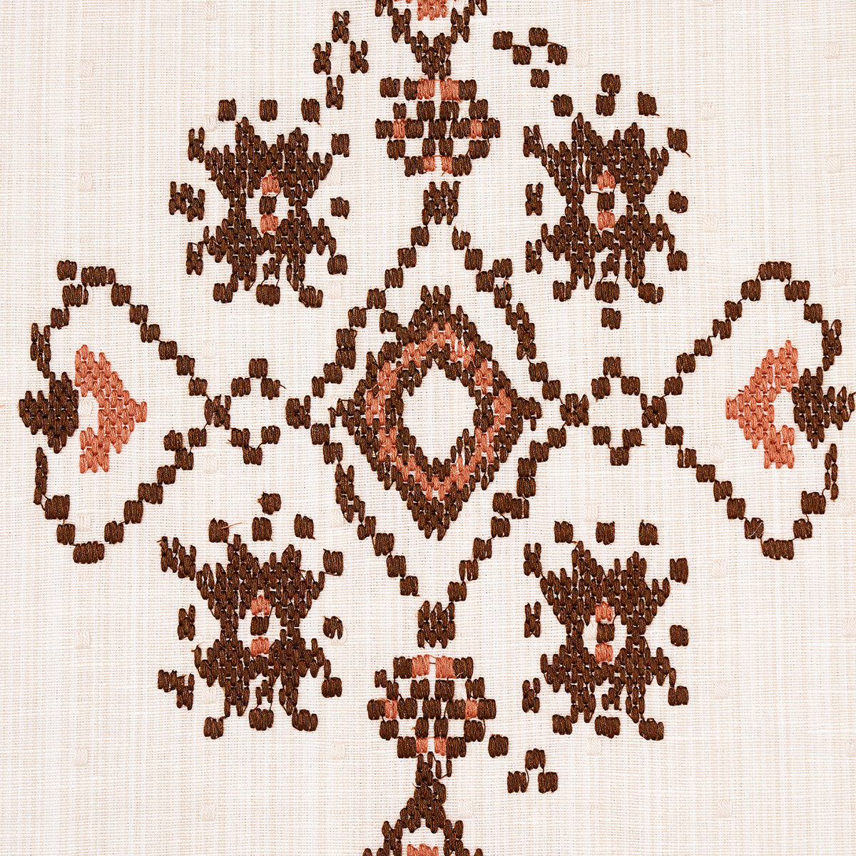 NADIRA-EMBROIDERY-COCOA-SCHUMACHER-82071 - Schumacher Fabric
