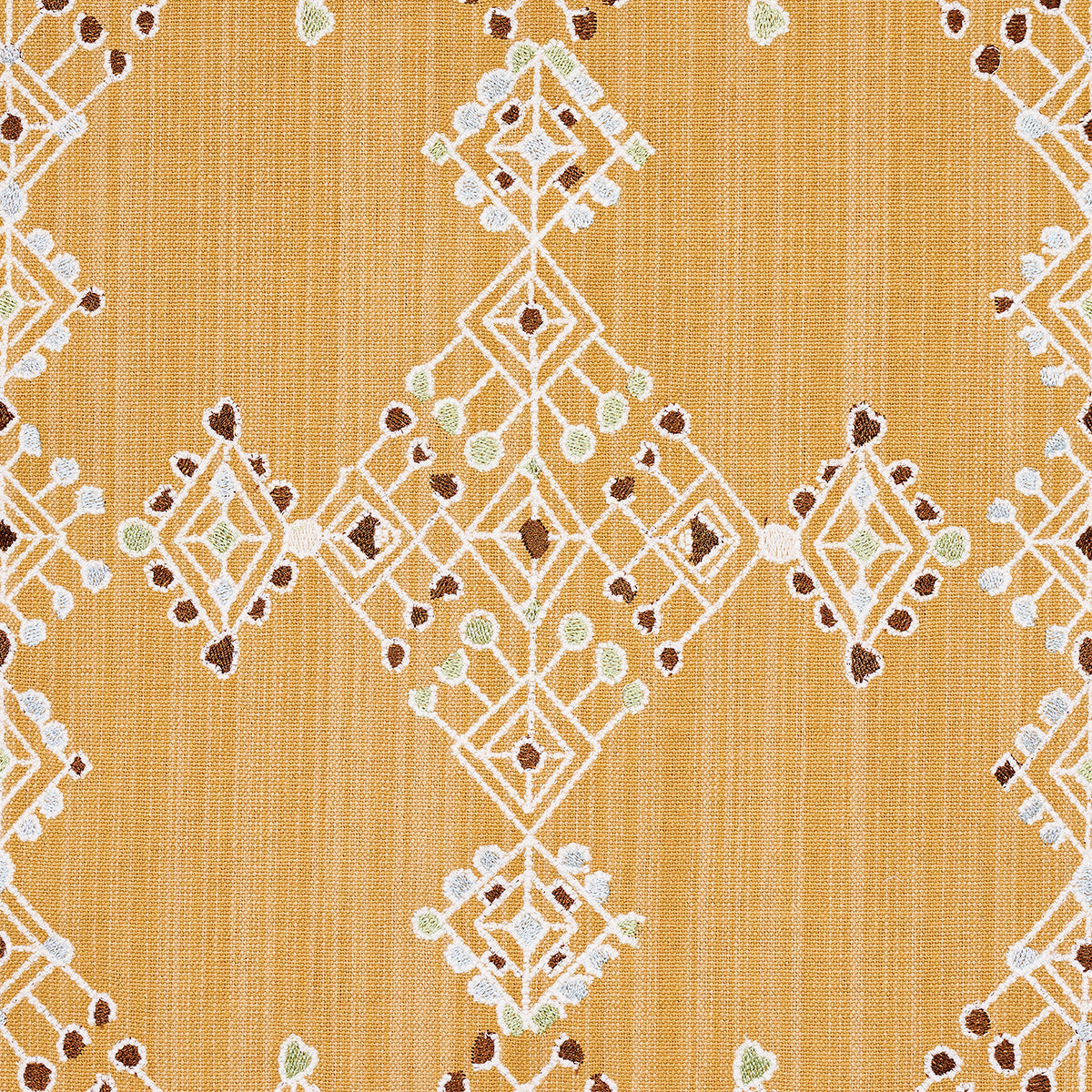 KALINDI-EMBROIDERY-SAFFRON-SCHUMACHER-82082 - Schumacher Fabric