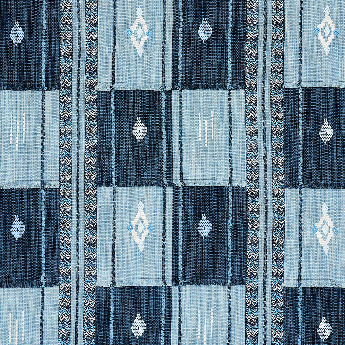 ARAVALI-PATCHWORK-DENIM-AND-INDIGO-SCHUMACHER-82090 - Schumacher Fabric