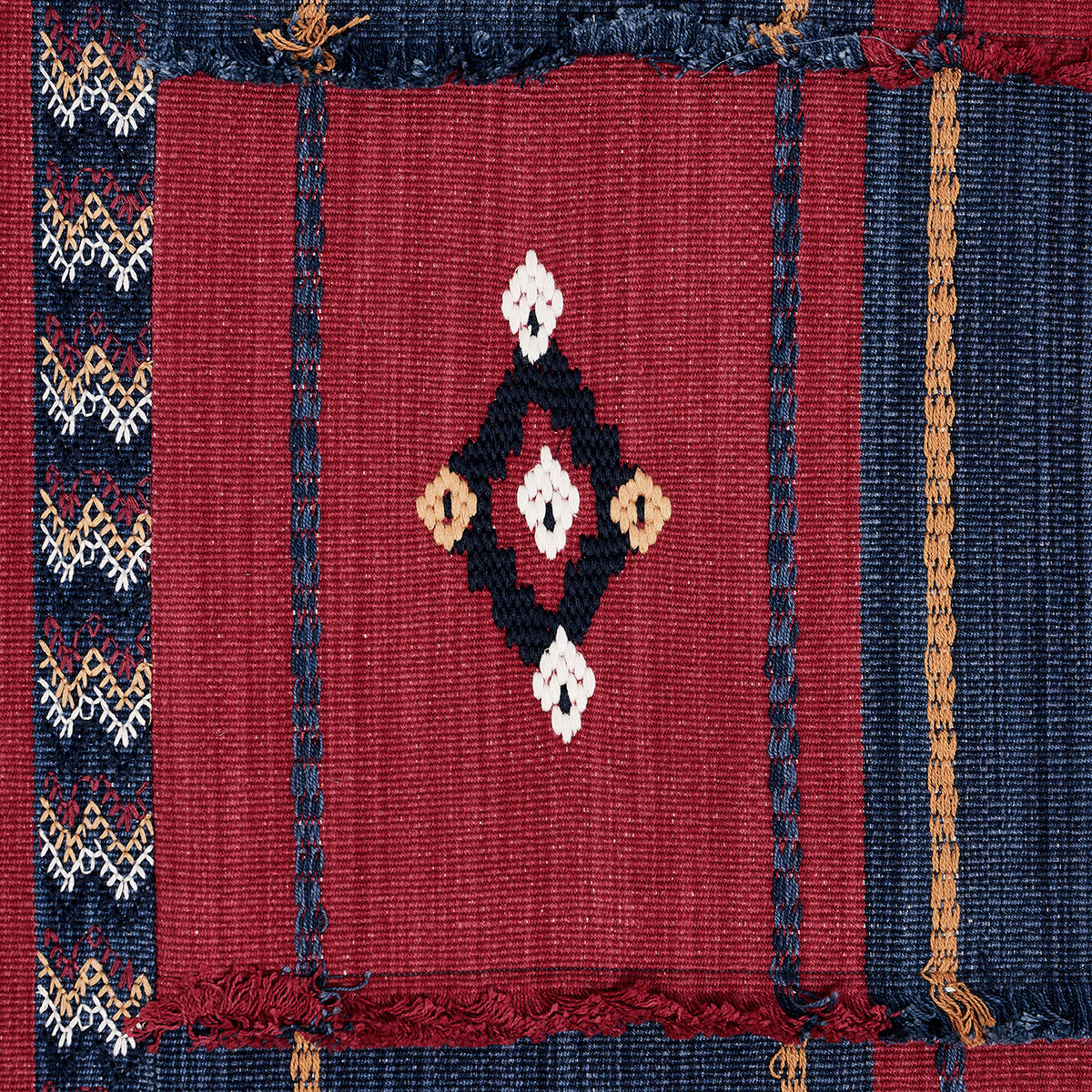ARAVALI-PATCHWORK-CERISE-AND-INK-SCHUMACHER-82091 - Schumacher Fabric