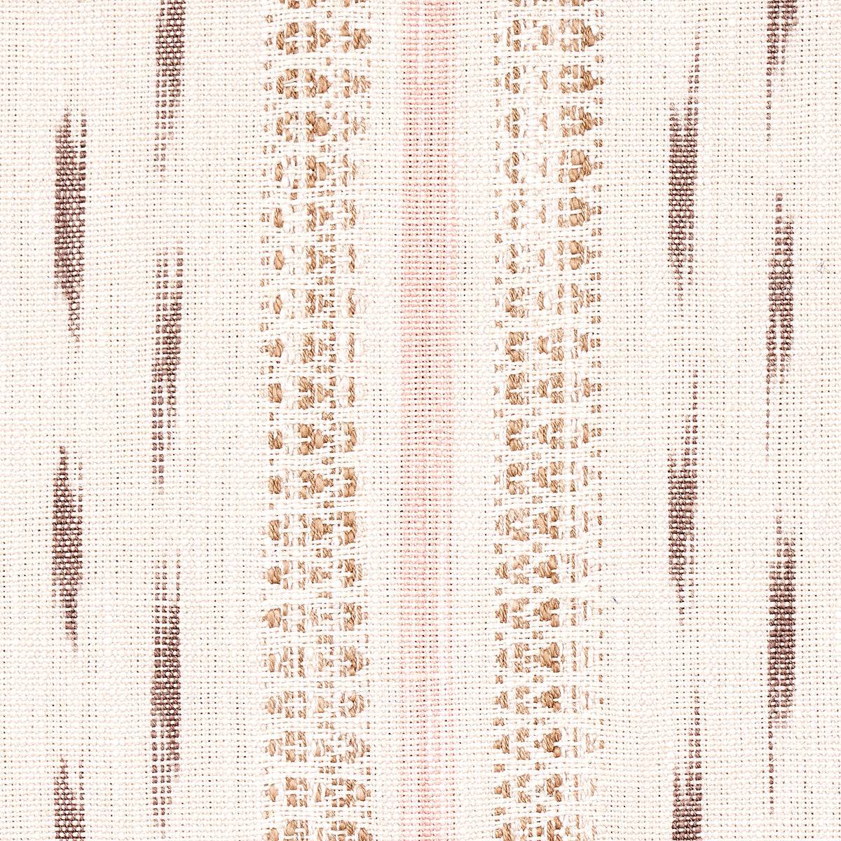 MIRZA-IKAT-STRIPE-BLUSH-ON-NATURAL-SCHUMACHER-82111 - Schumacher Fabric