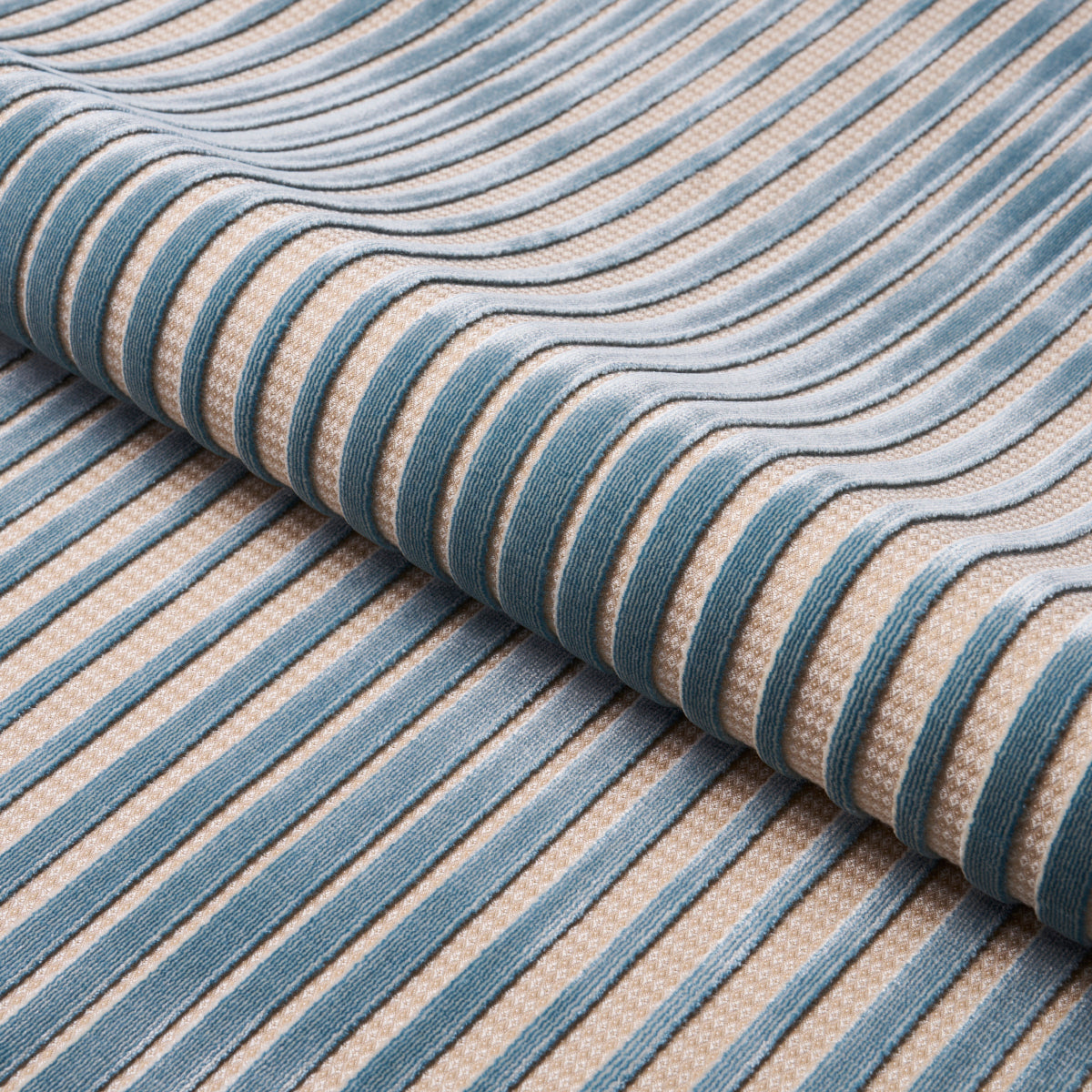 CHIMAY-STRIPE-VELVET-CIEL-SCHUMACHER-82150 - Schumacher Fabric