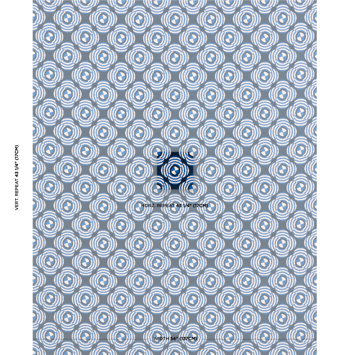 LE-MODERNE-CUT-VELVET-COBALT-SCHUMACHER-82260 - Schumacher Fabric