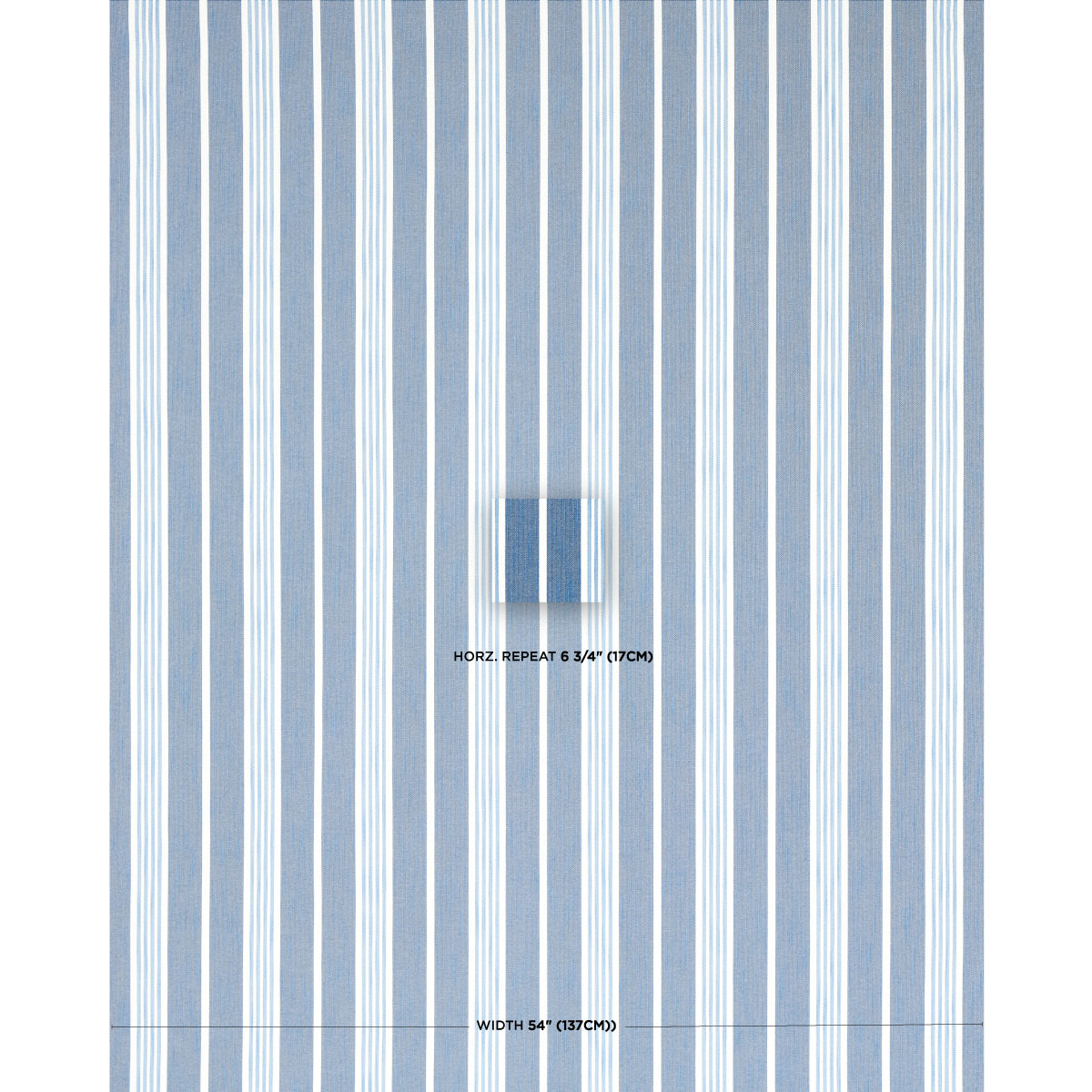 HAMPTON-STRIPE-INDOOR-OUTDOOR-INDIGO-SCHUMACHER-82300 - Schumacher Fabric