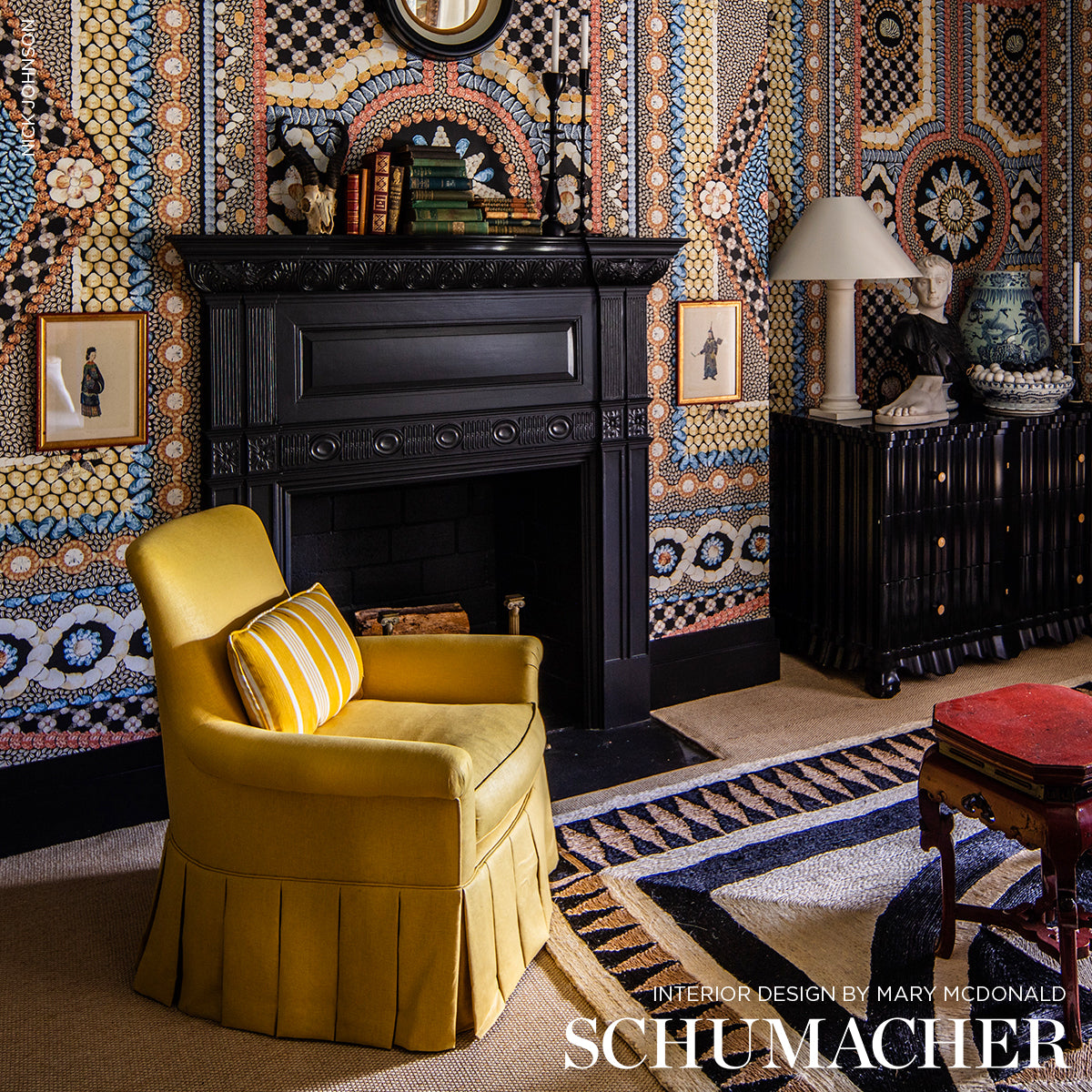 HAMPTON-STRIPE-INDOOR-OUTDOOR-CANARY-SCHUMACHER-82303 - Schumacher Fabric