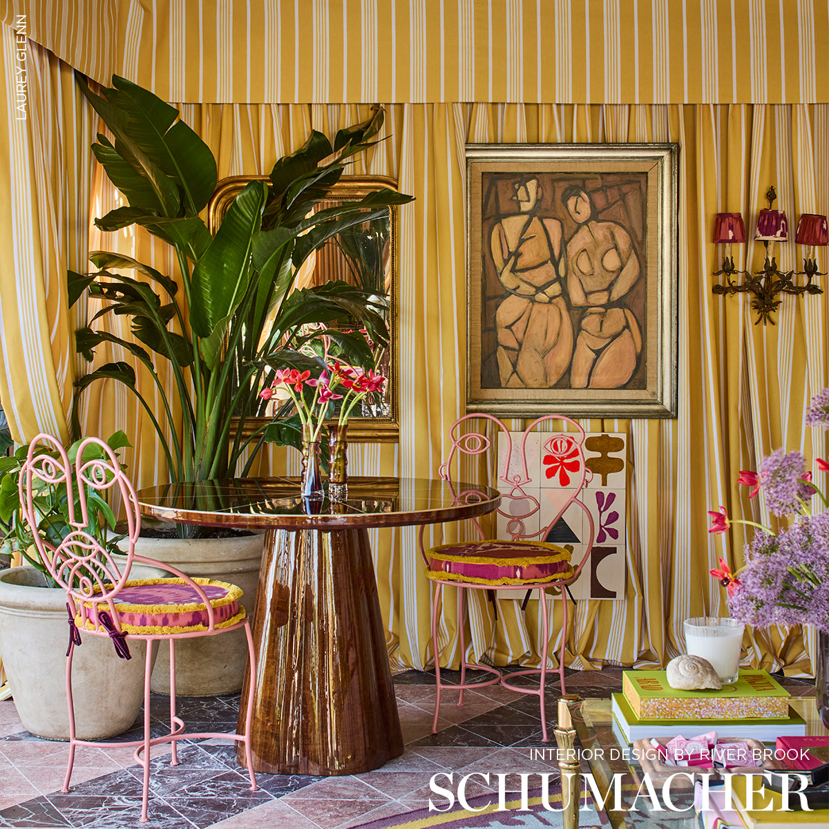 HAMPTON-STRIPE-INDOOR-OUTDOOR-CANARY-SCHUMACHER-82303 - Schumacher Fabric
