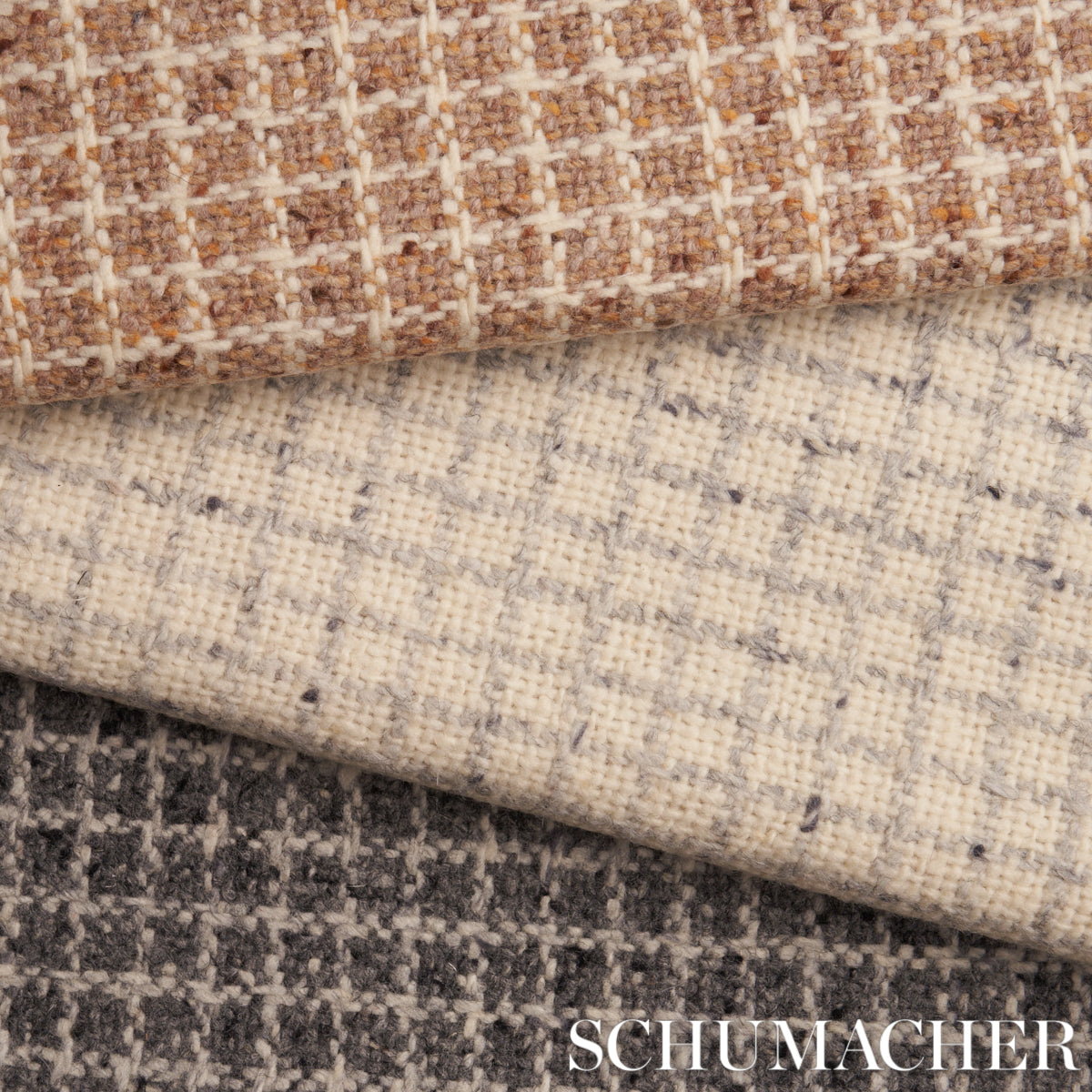 HUDSON-WOOL-CHECK-IVORY-SCHUMACHER-82350 - Schumacher Fabric