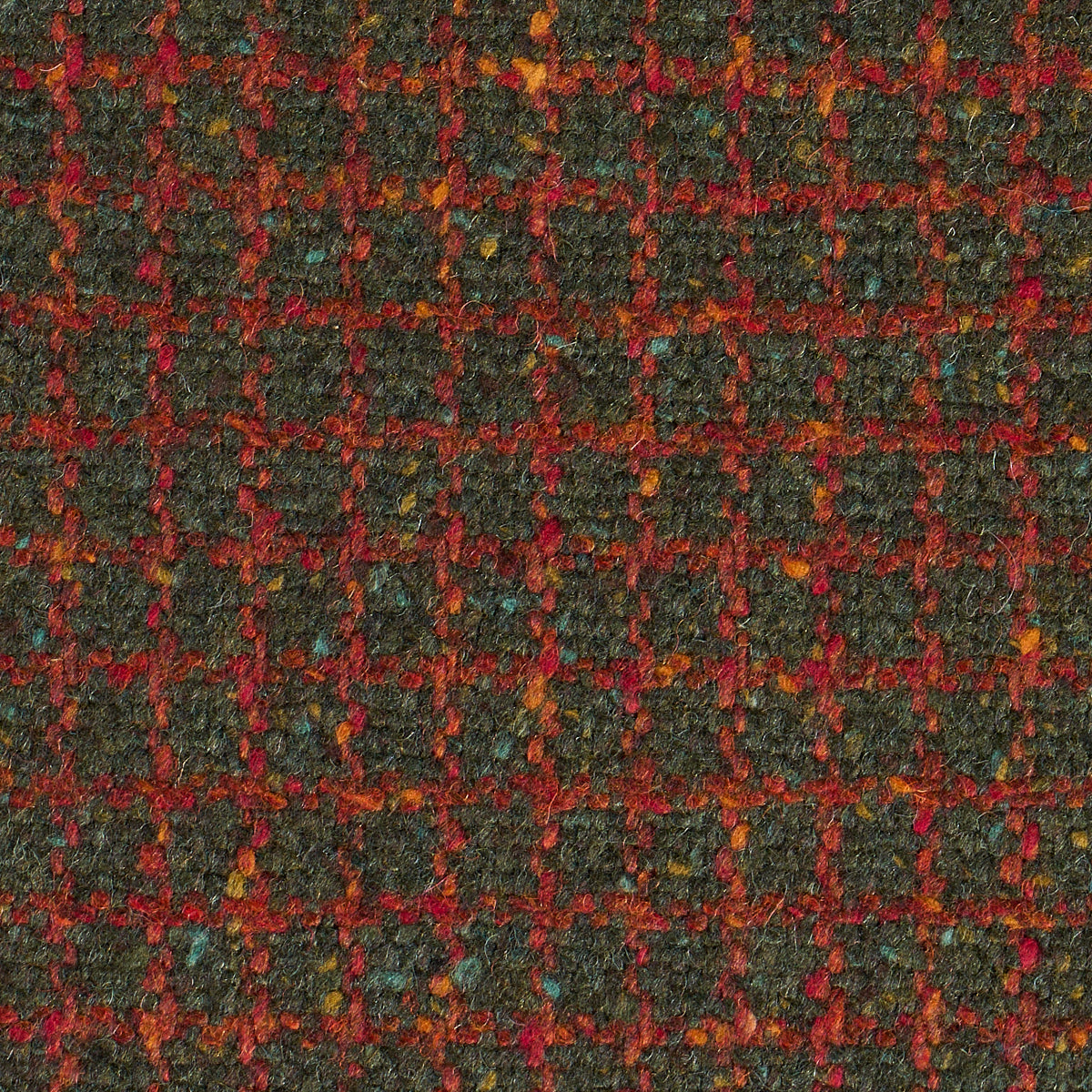 HUDSON-WOOL-CHECK-FOREST-GREEN-SCHUMACHER-82353 - Schumacher Fabric