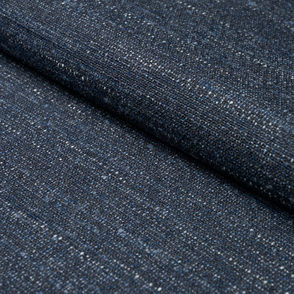 Atlas Wool Texture - Indigo - Schumacher 82364 Fabric - Schumacher Fabric