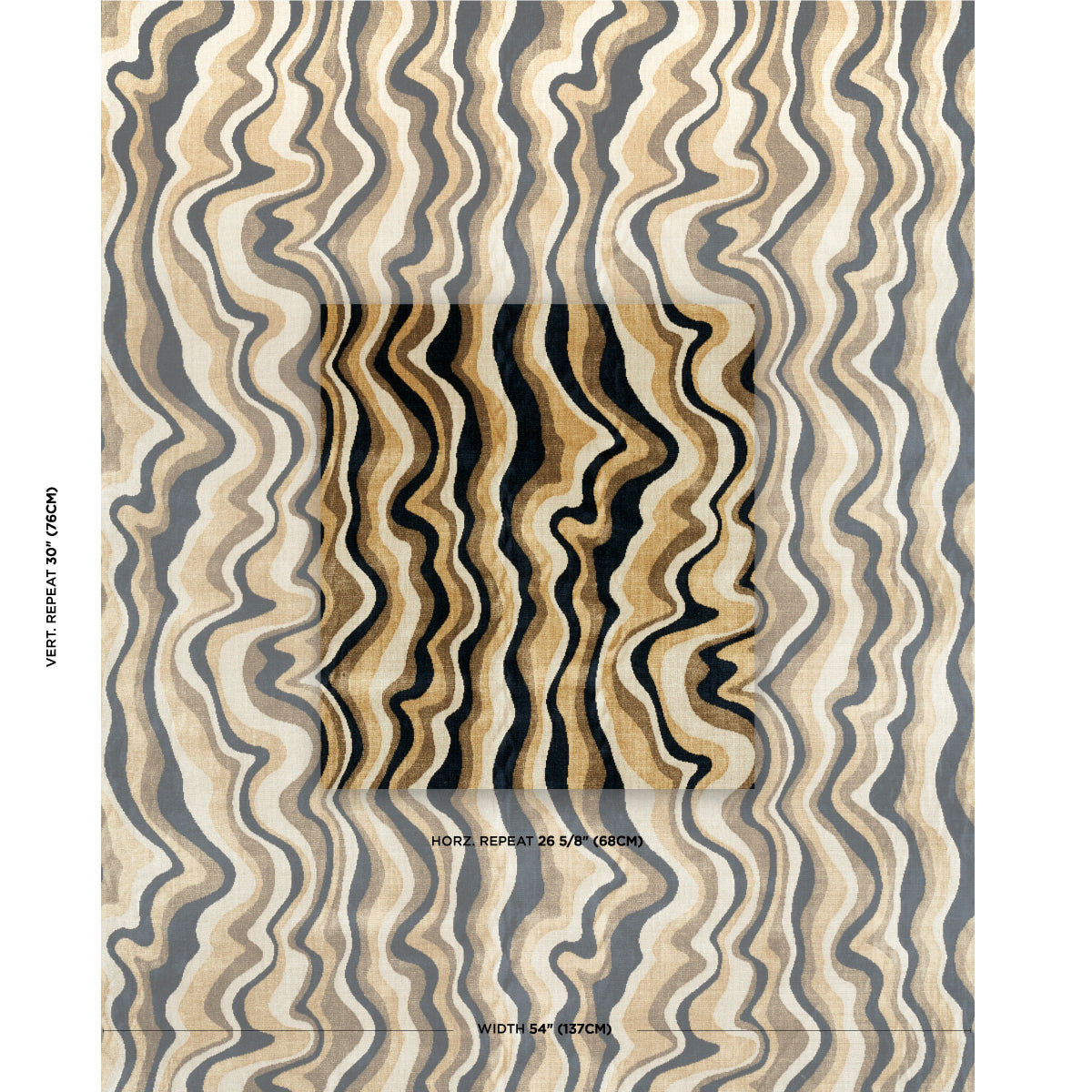 SWIRL-VELVET-NEUTRAL-SCHUMACHER-82411 - Schumacher Fabric