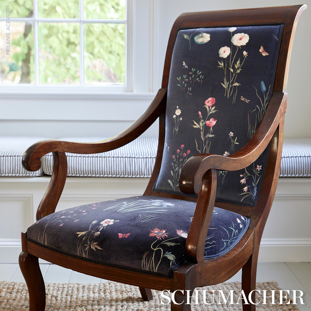 PRIMAVERA-VELVET-BLACK-SCHUMACHER-82540 - Schumacher Fabric