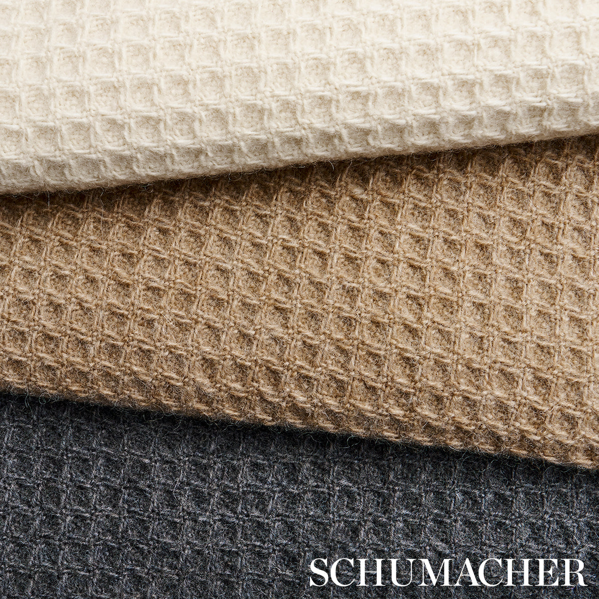 WALDEN-WOOL-TEXTURE-IVORY-SCHUMACHER-82641 - Schumacher Fabric