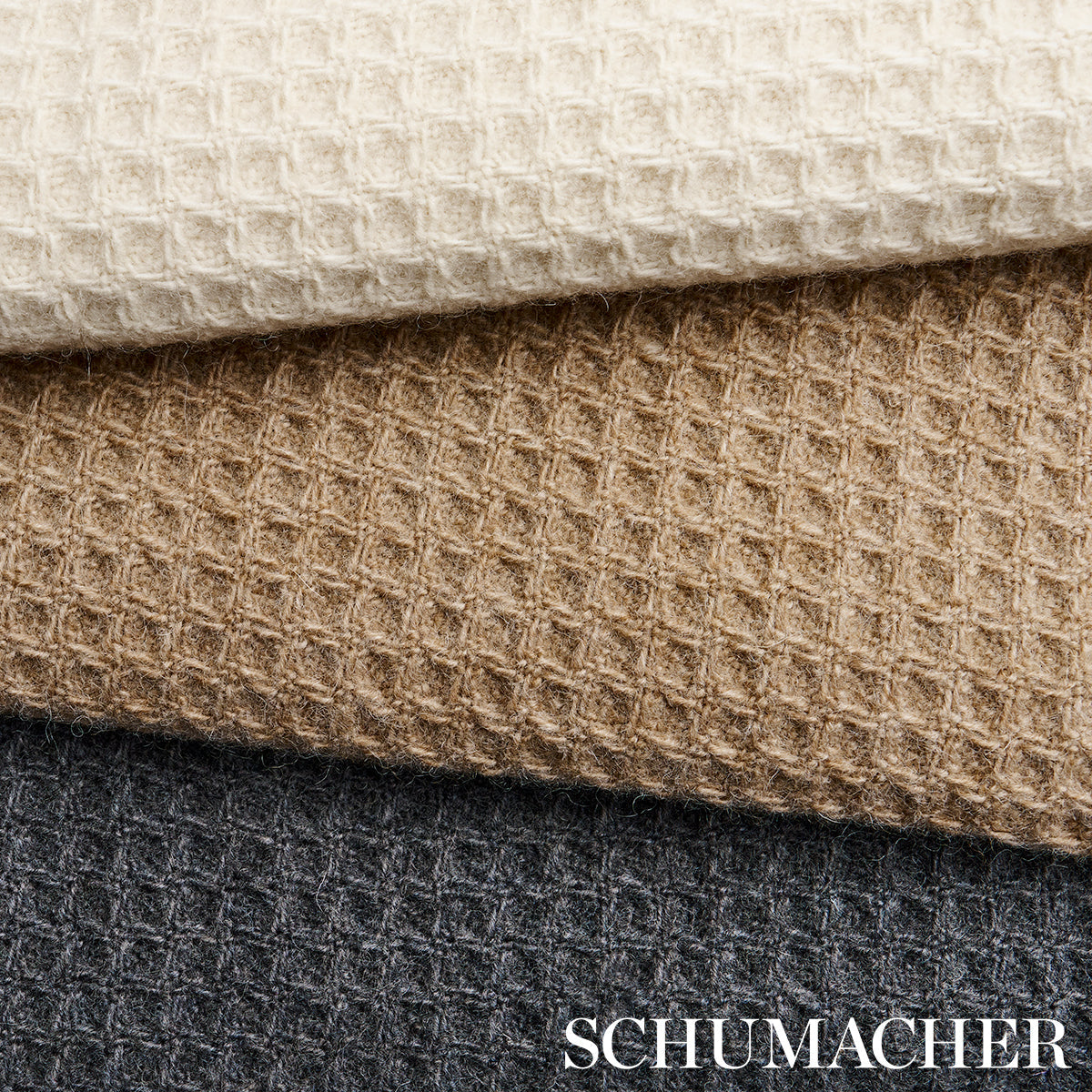 Walden Wool Texture - Ivory - Schumacher 82641 Fabric - Schumacher Fabric