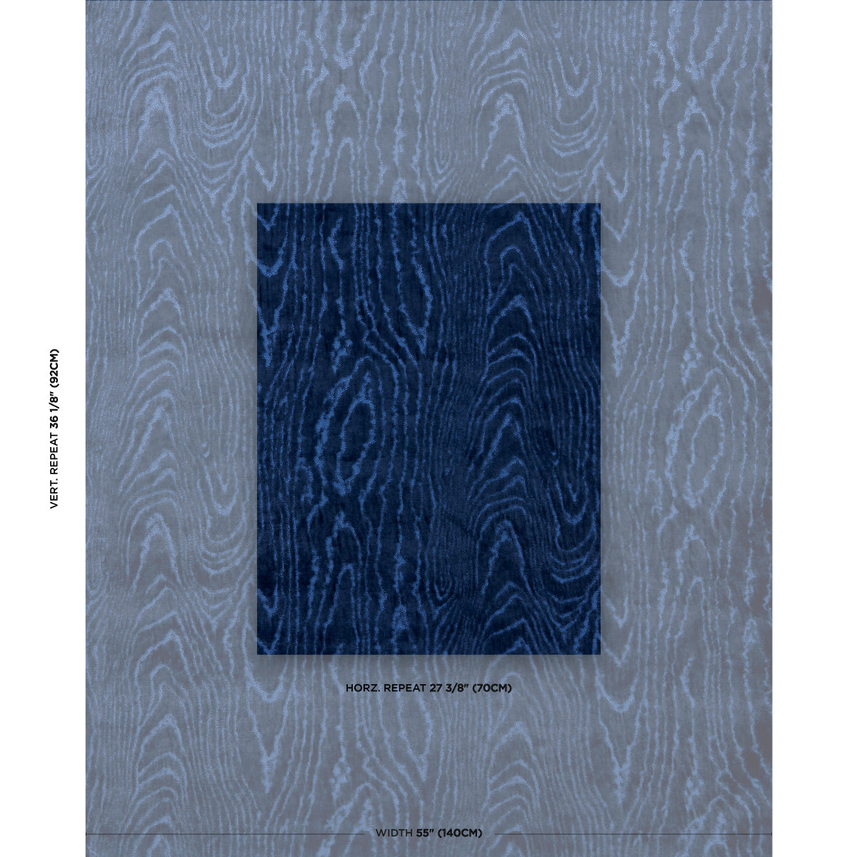 MARISA-MOIRE-VELVET-LAPIS-SCHUMACHER-82752 - Schumacher Fabric
