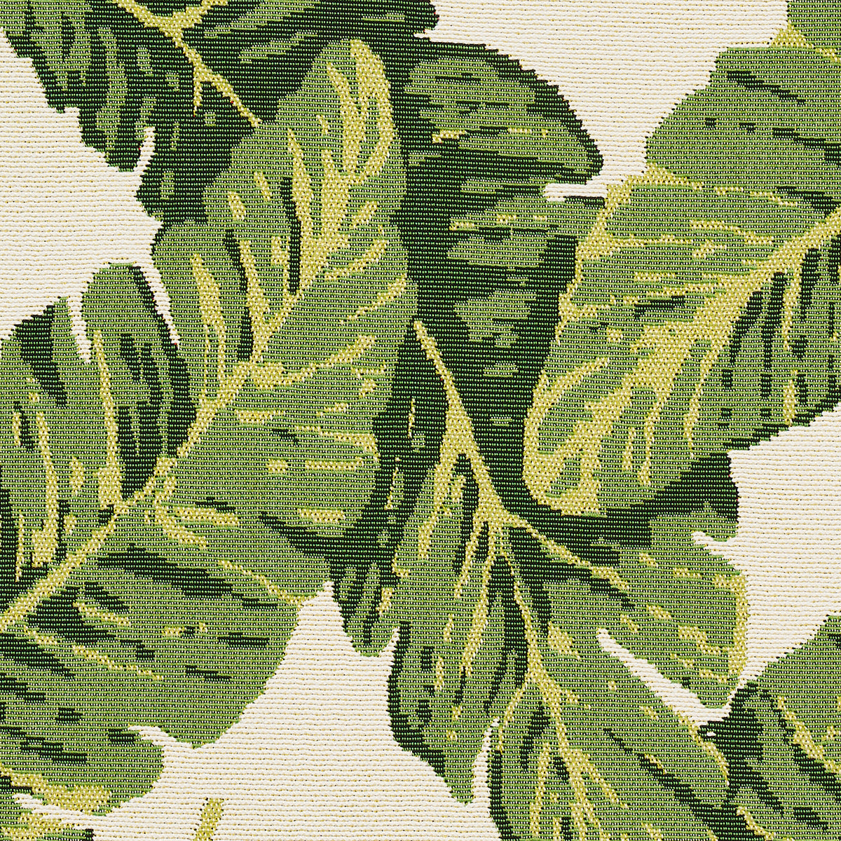 Tropical Leaf Indoor/Outdoor - Green - Schumacher 82770 Fabric - Schumacher Fabric