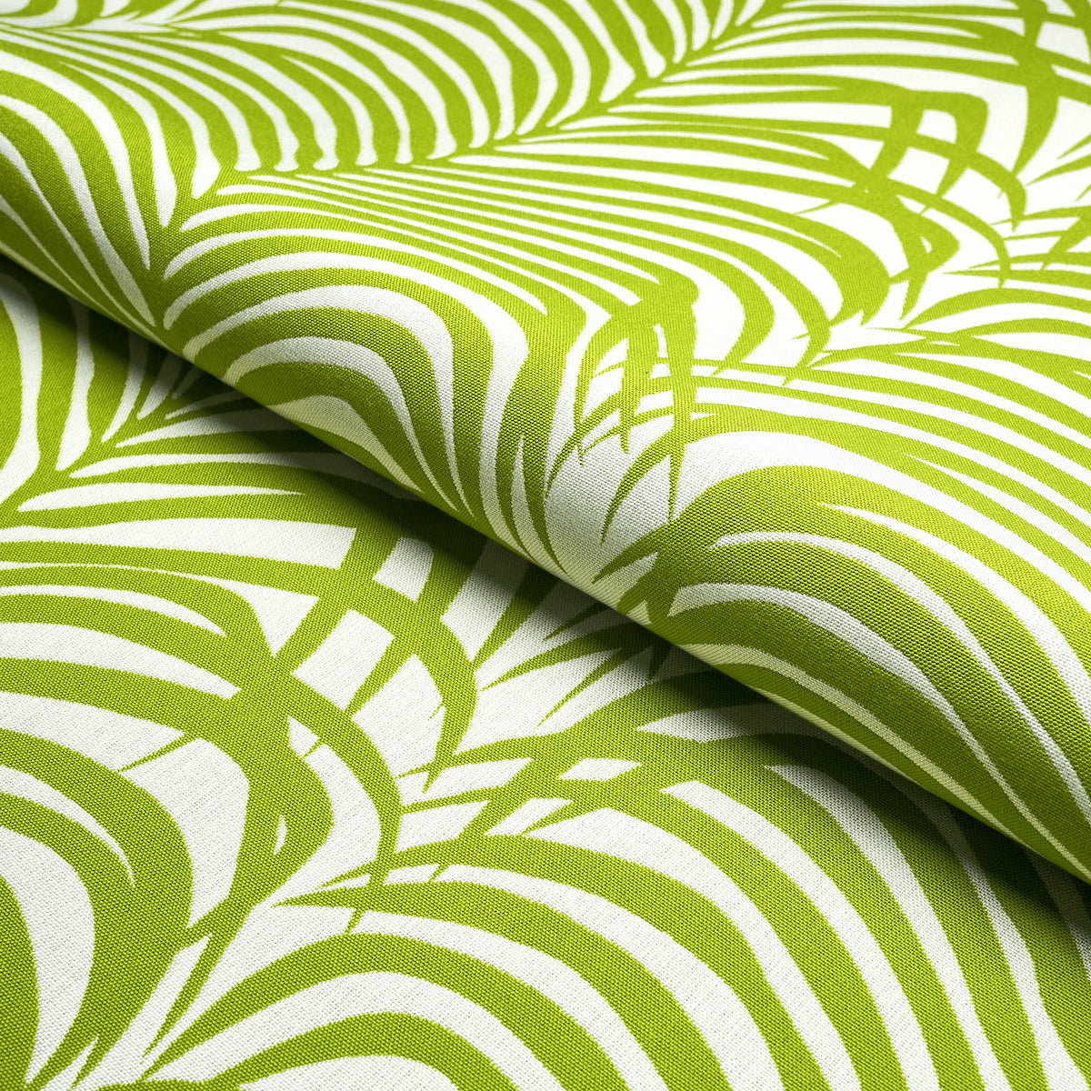 ZEBRA-PALM-WOVEN-INDOOR-OUTDOOR-GREEN-SCHUMACHER-82780 - Schumacher Fabric